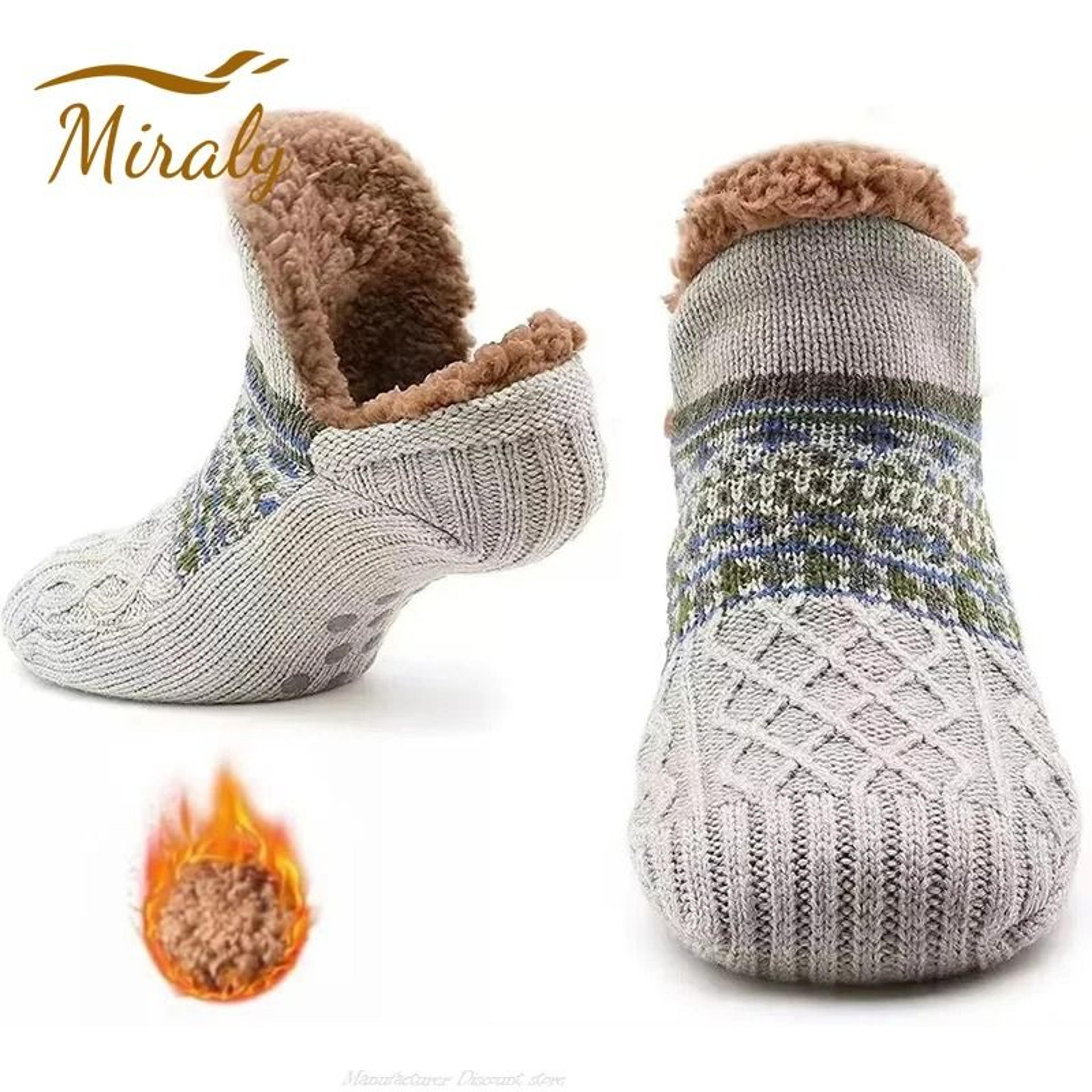 super warm winter non slip floor socks for home and sleep