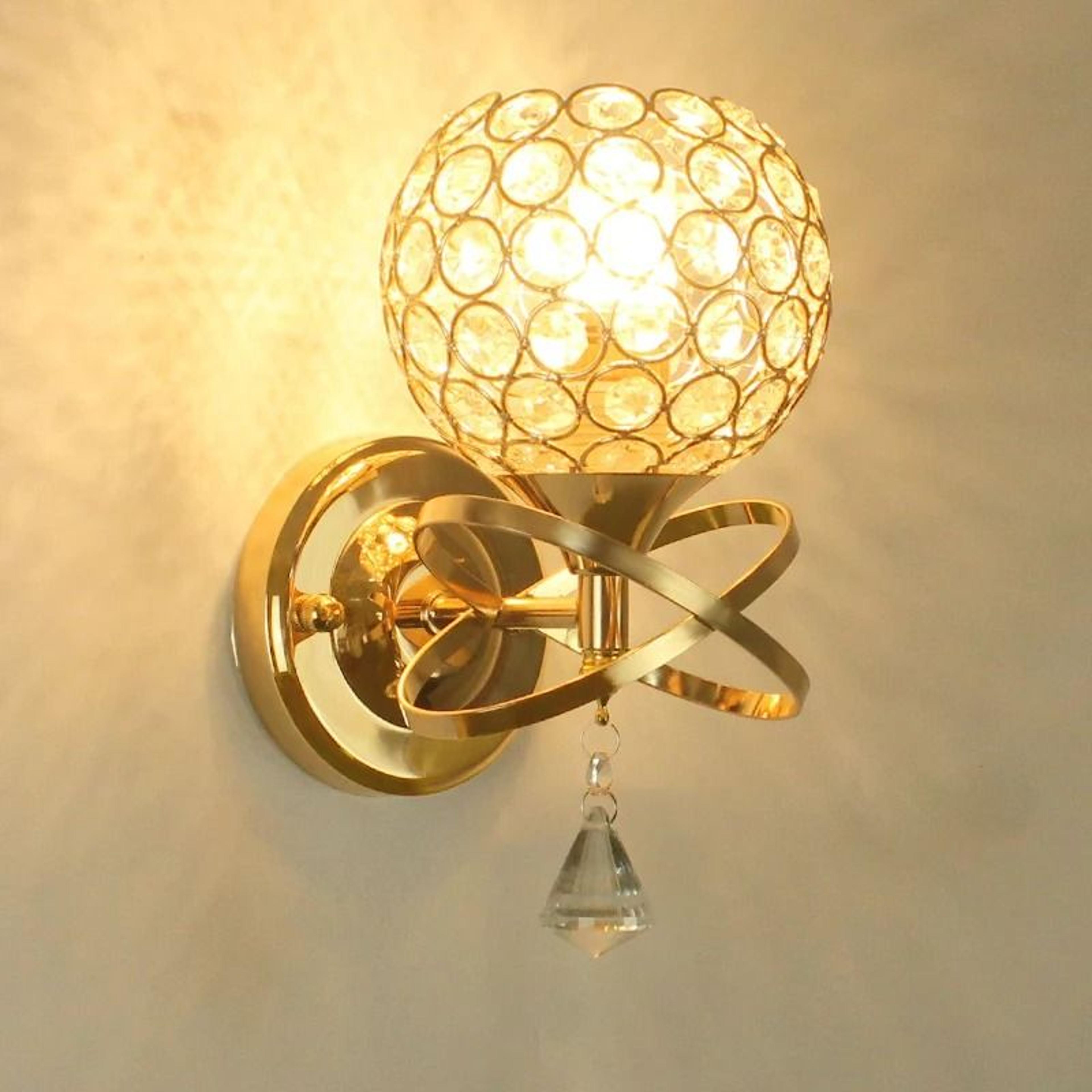modern crystal wall lamp for bedroom and living room lighting decor