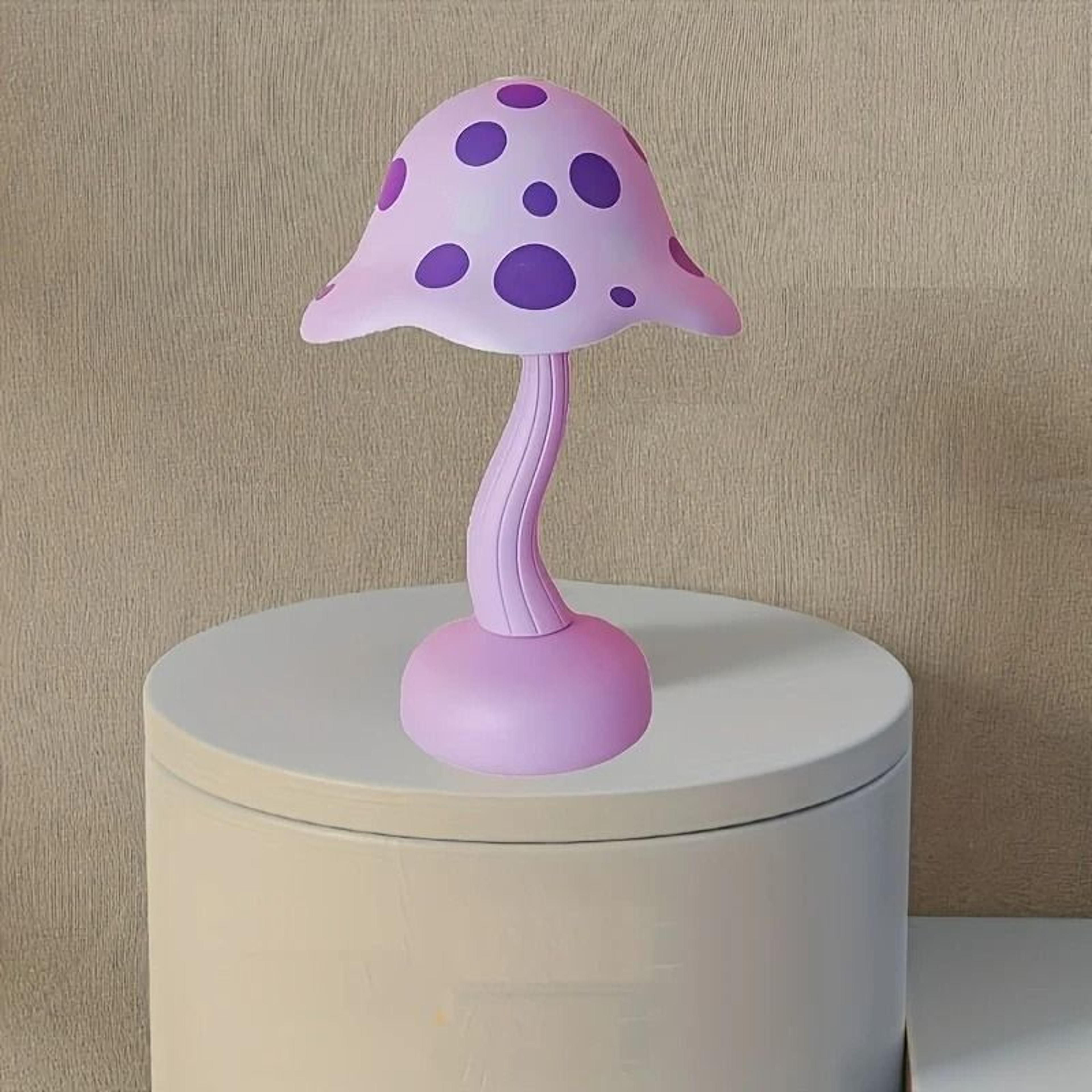 led mushroom night light rechargeable bedside lamp for home and dining decor