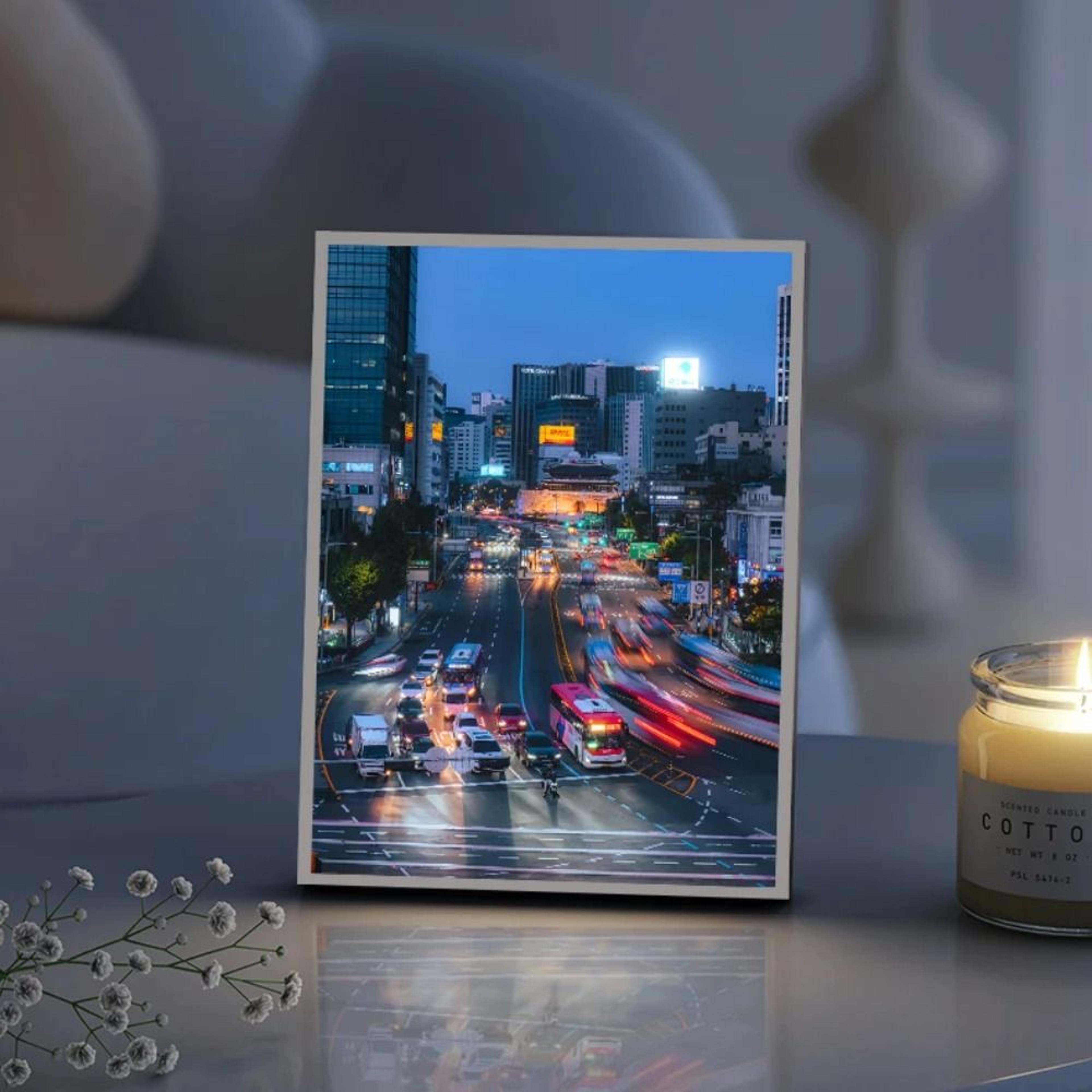 seoul night view led lamp 3d cityscape room decor for anime inspired homes