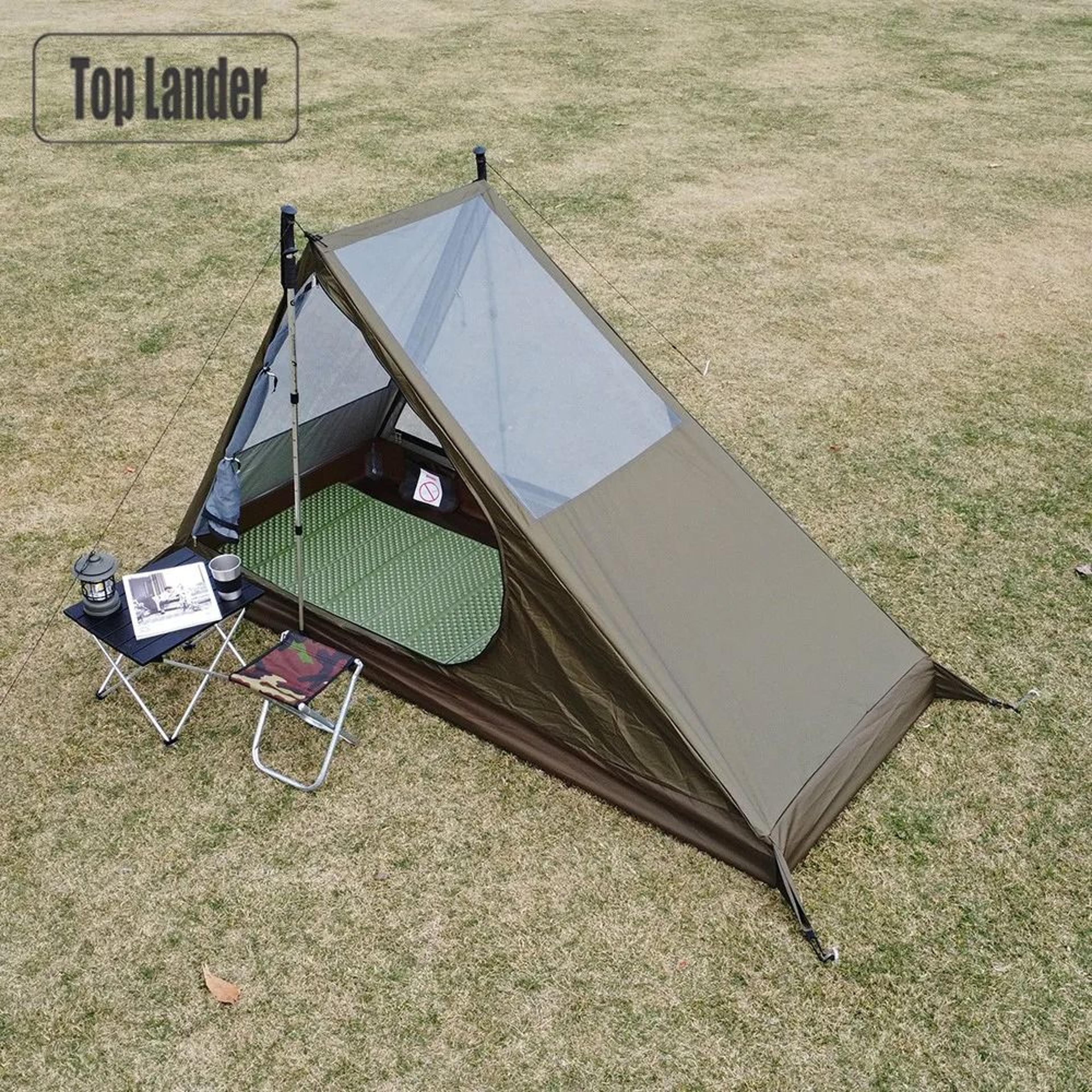 airy ultralight 1 person mesh tent – quick setup backpacking shelter with mosquito protection and optional rain or tarp