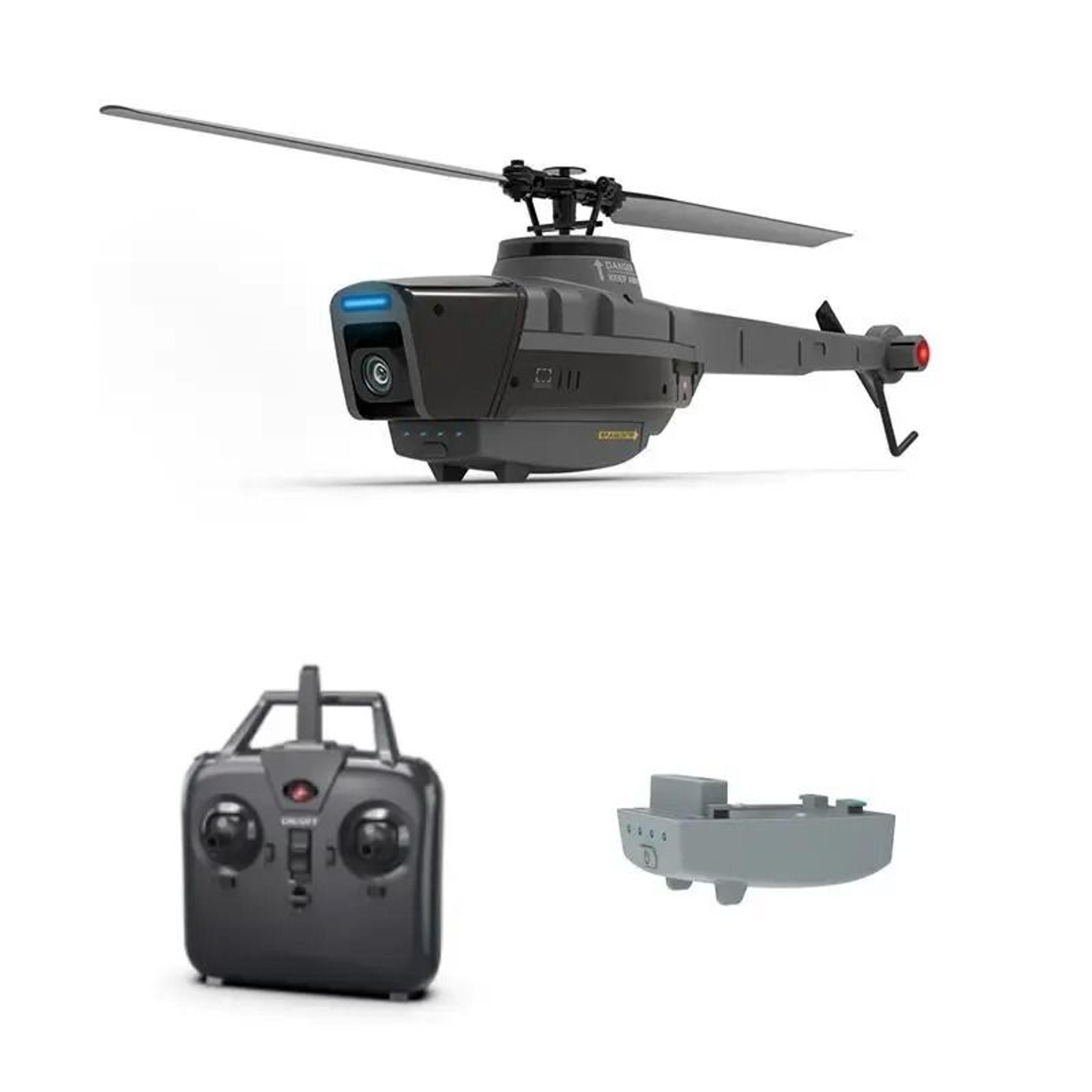 four way single paddle mini helicopter drone with remote control and anti-drop design