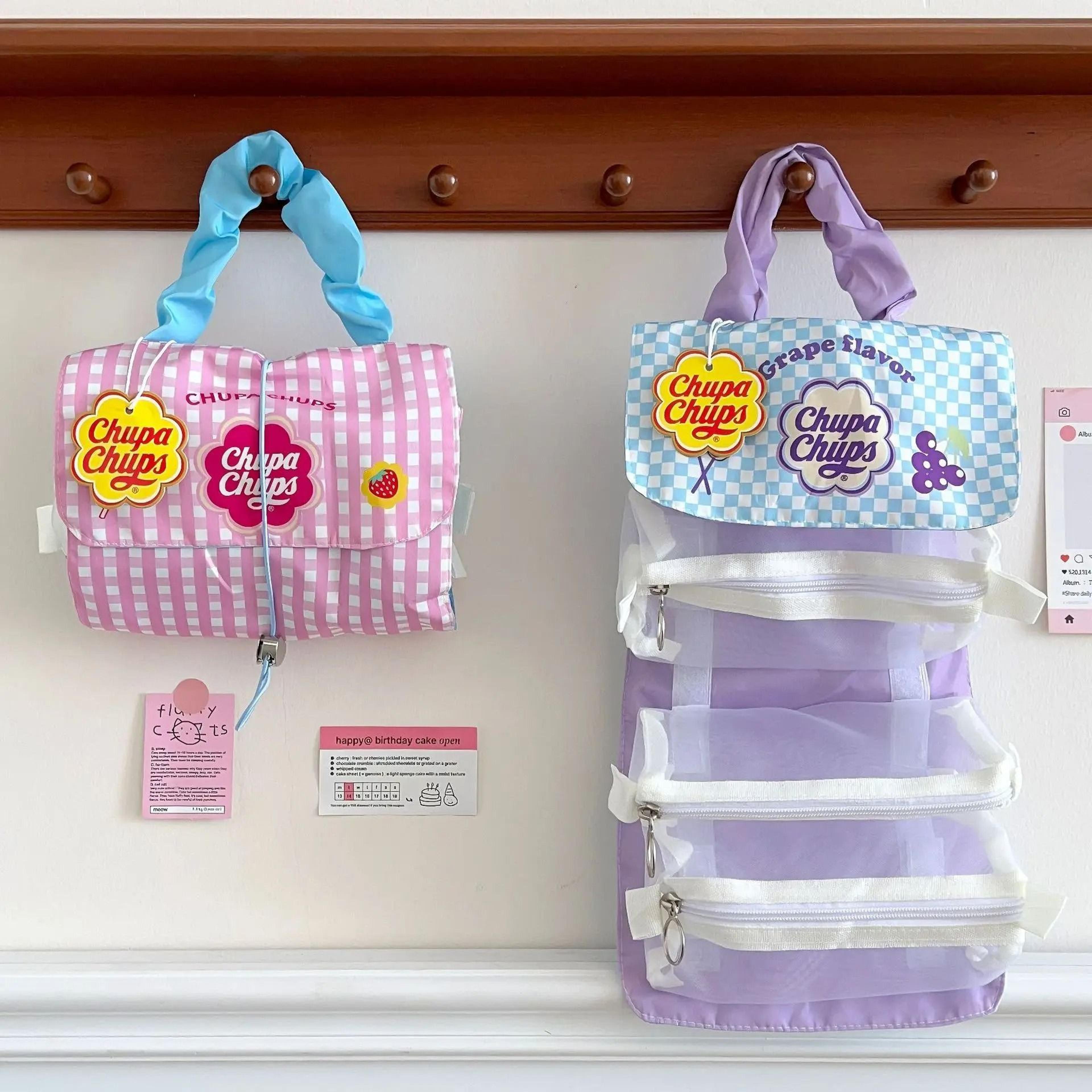 detachable makeup bag three in one portable folding storage handbag
