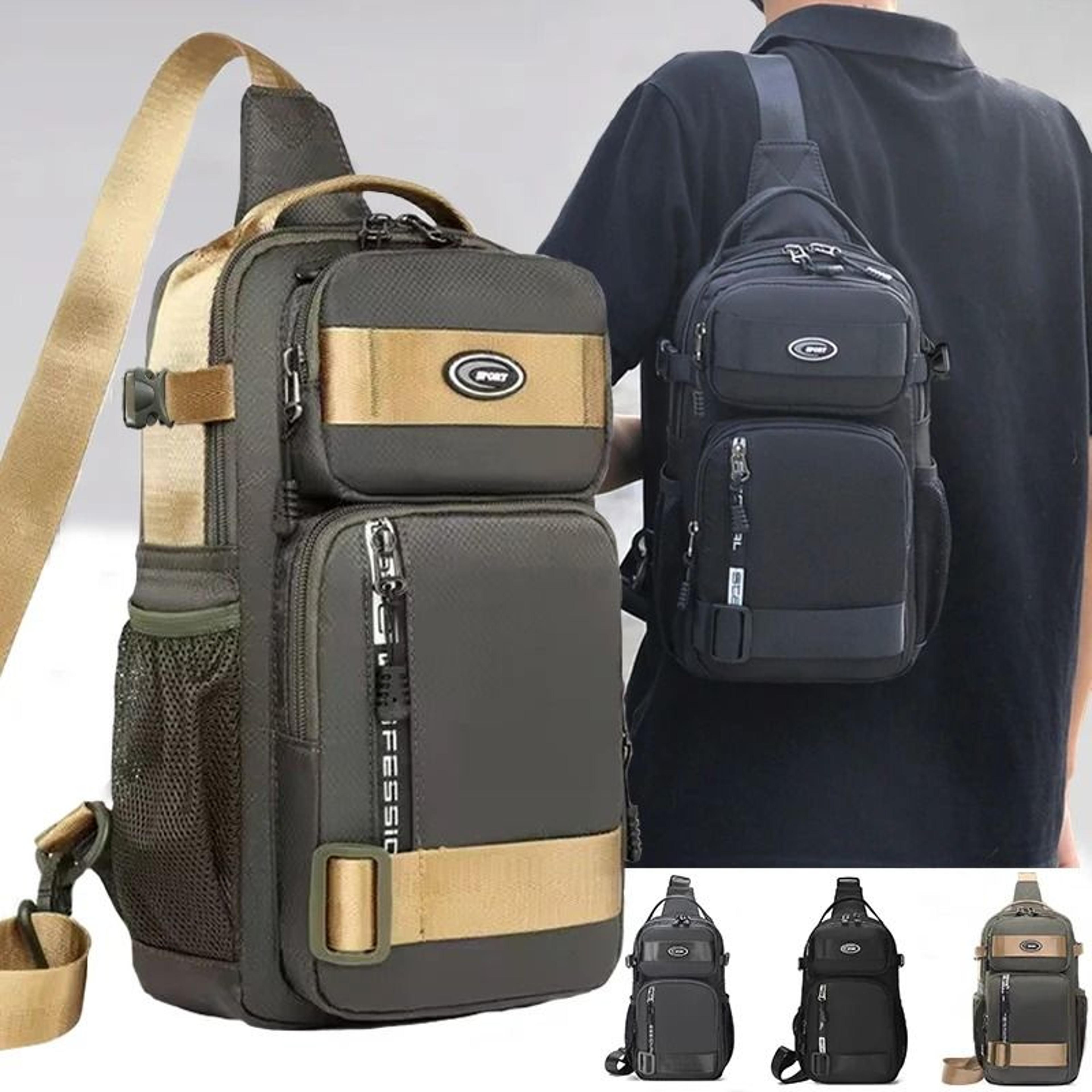 lightweight men crossbody chest and shoulder bag with large capacity