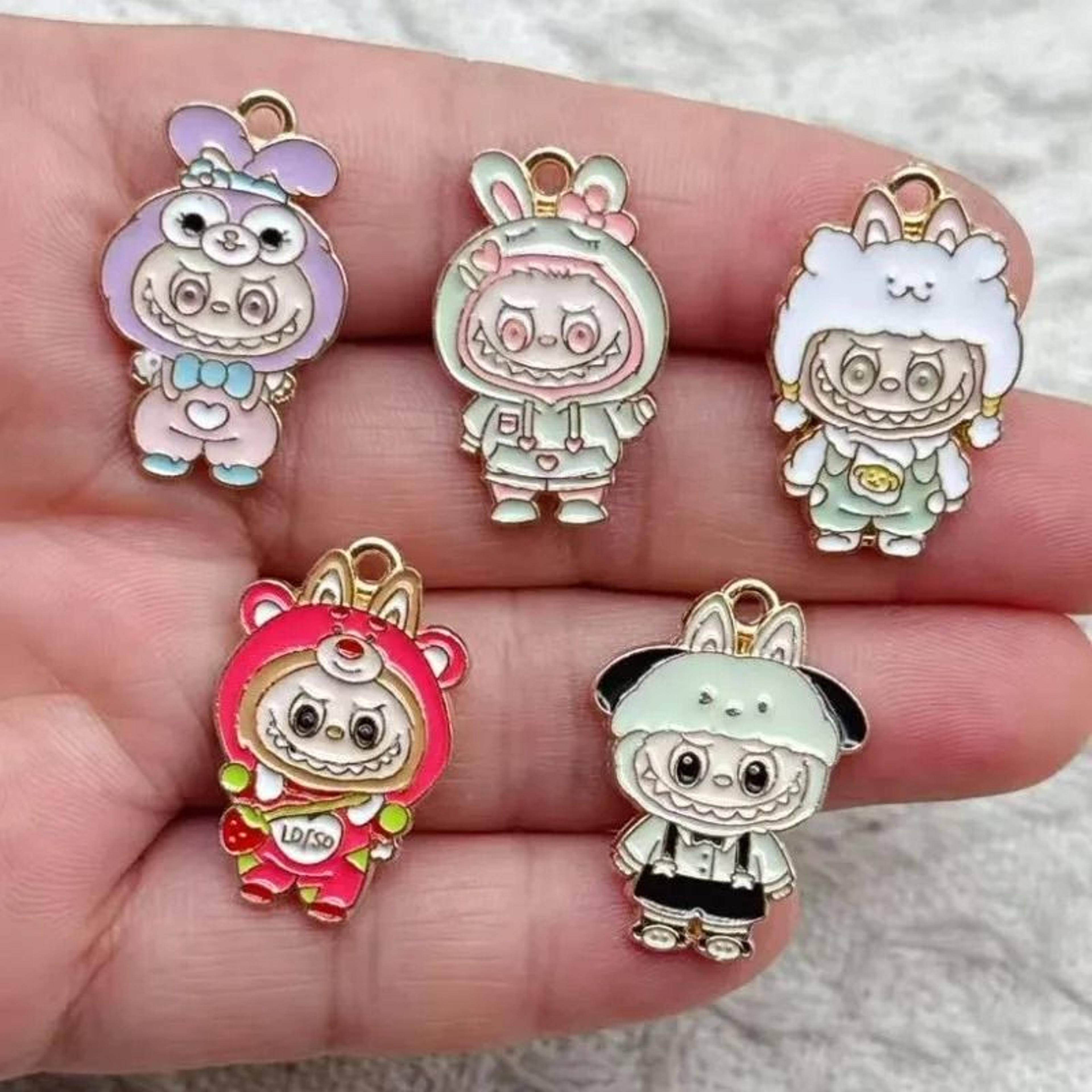 10pcs cartoon enamel charms – gold plated diy jewelry making accessories for bracelets, necklaces, and keychains
