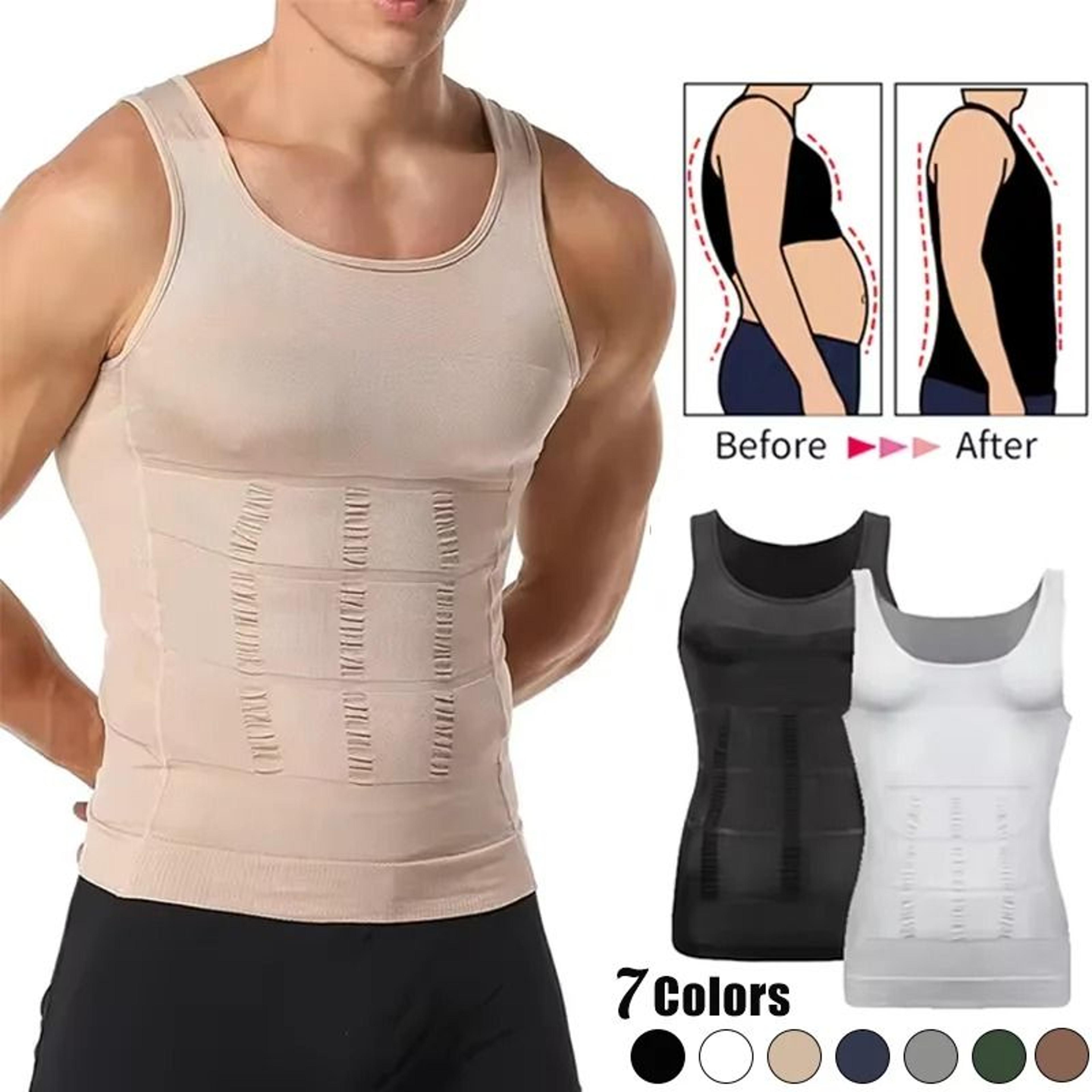 mens slimming body shaper vest tummy control compression tank for workout and everyday wear