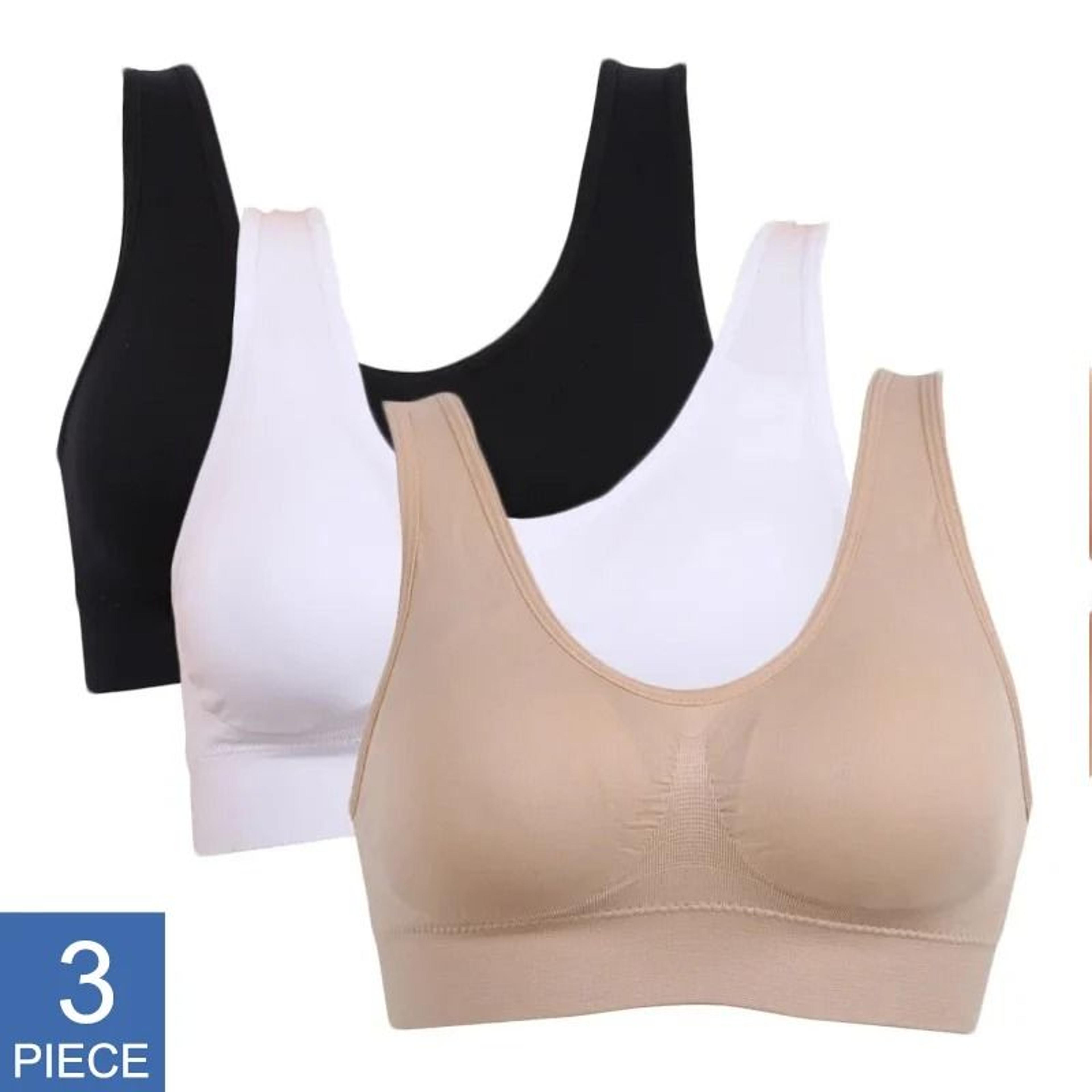 seamless push-up bra set with removable pads wireless fitness body shaping bra