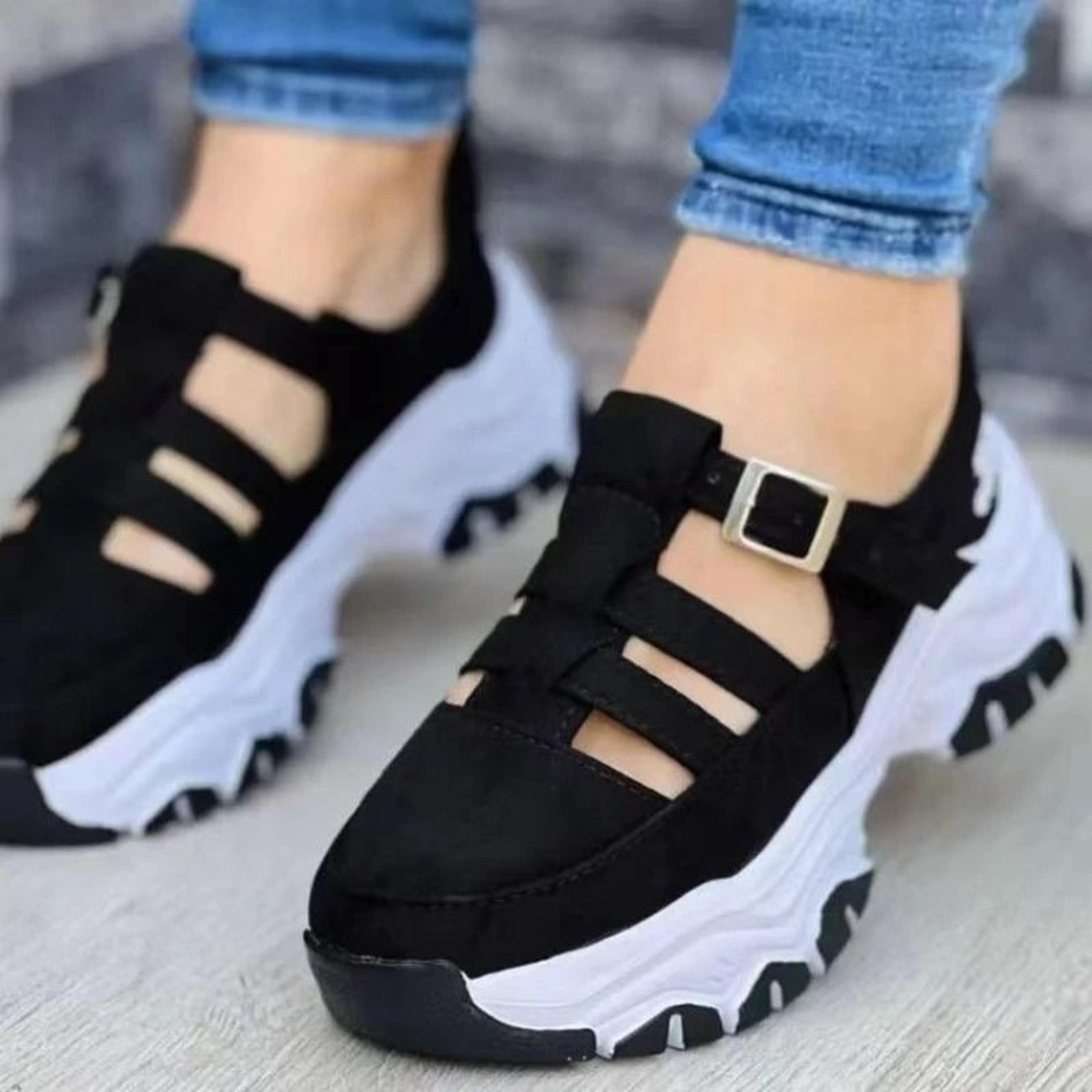 womens thick sole sandals comfortable hollow casual summer shoes
