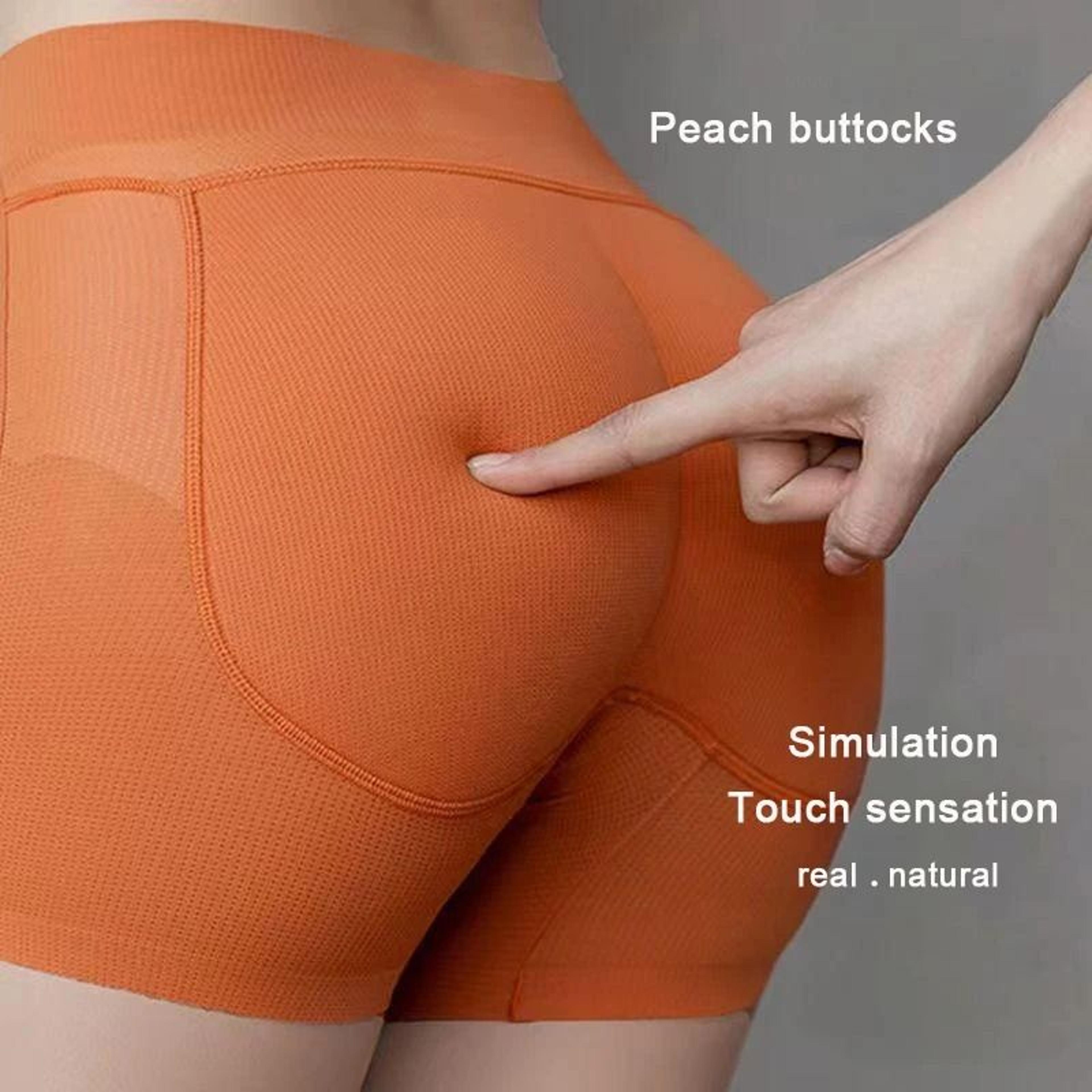 natural latex hip lifting pants with padded butt enhancer