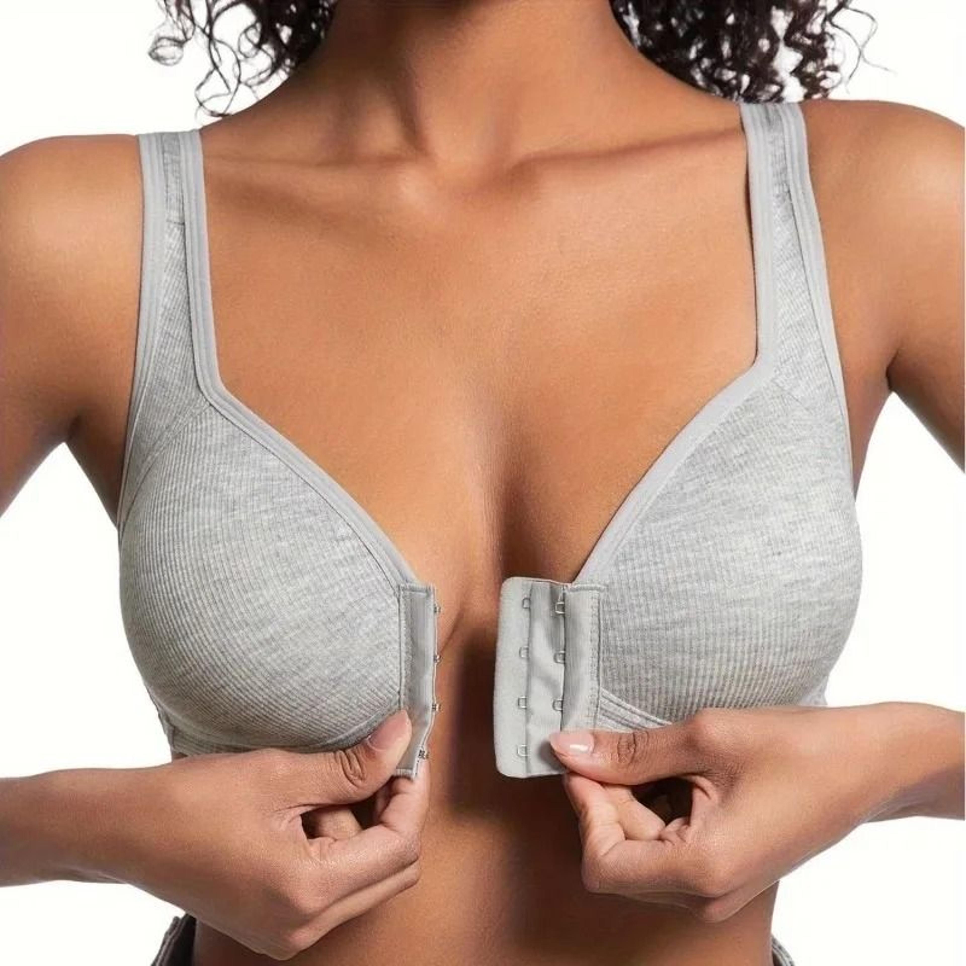 wire-free front closure full coverage bra for women
