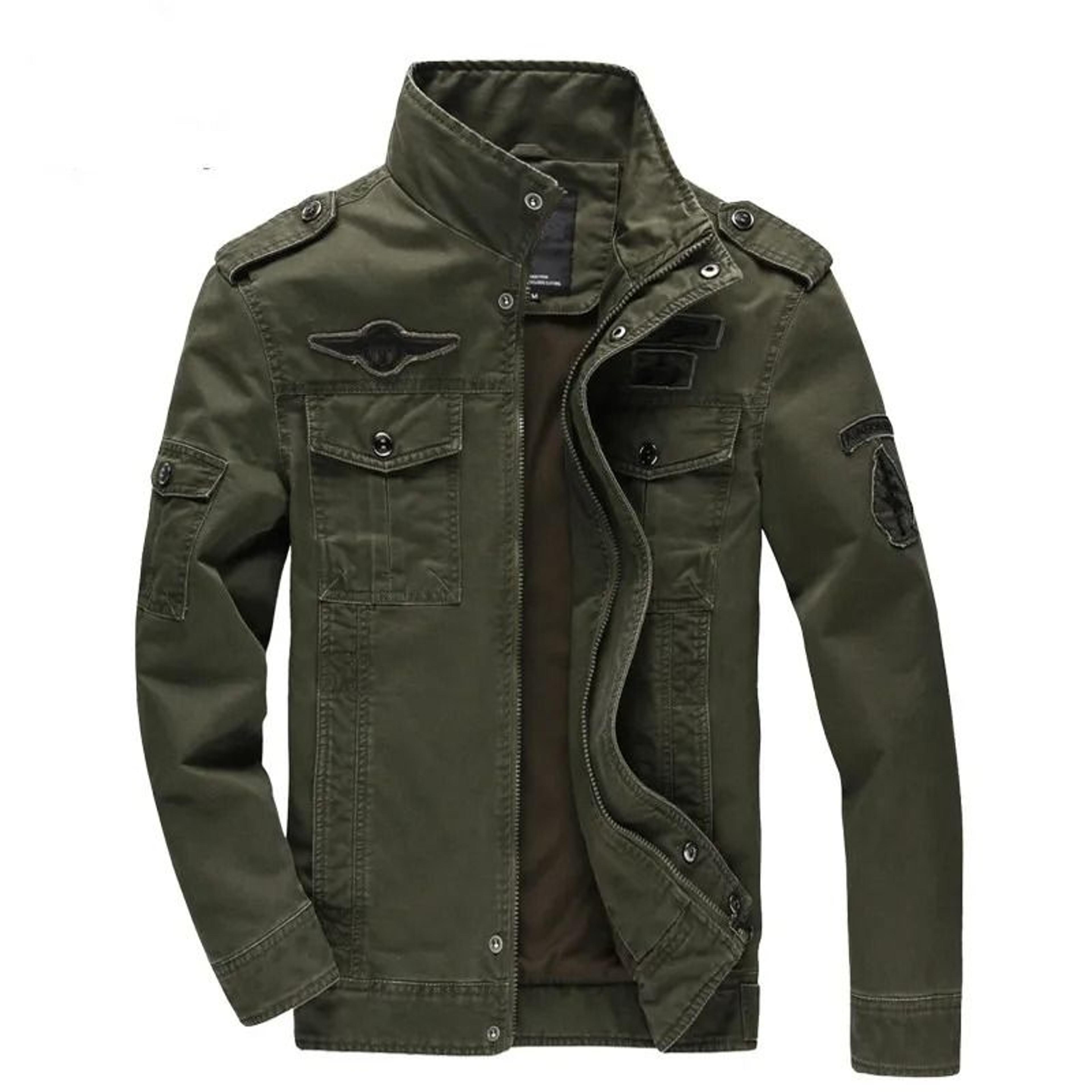 mens military cargo jacket plus size casual army coat