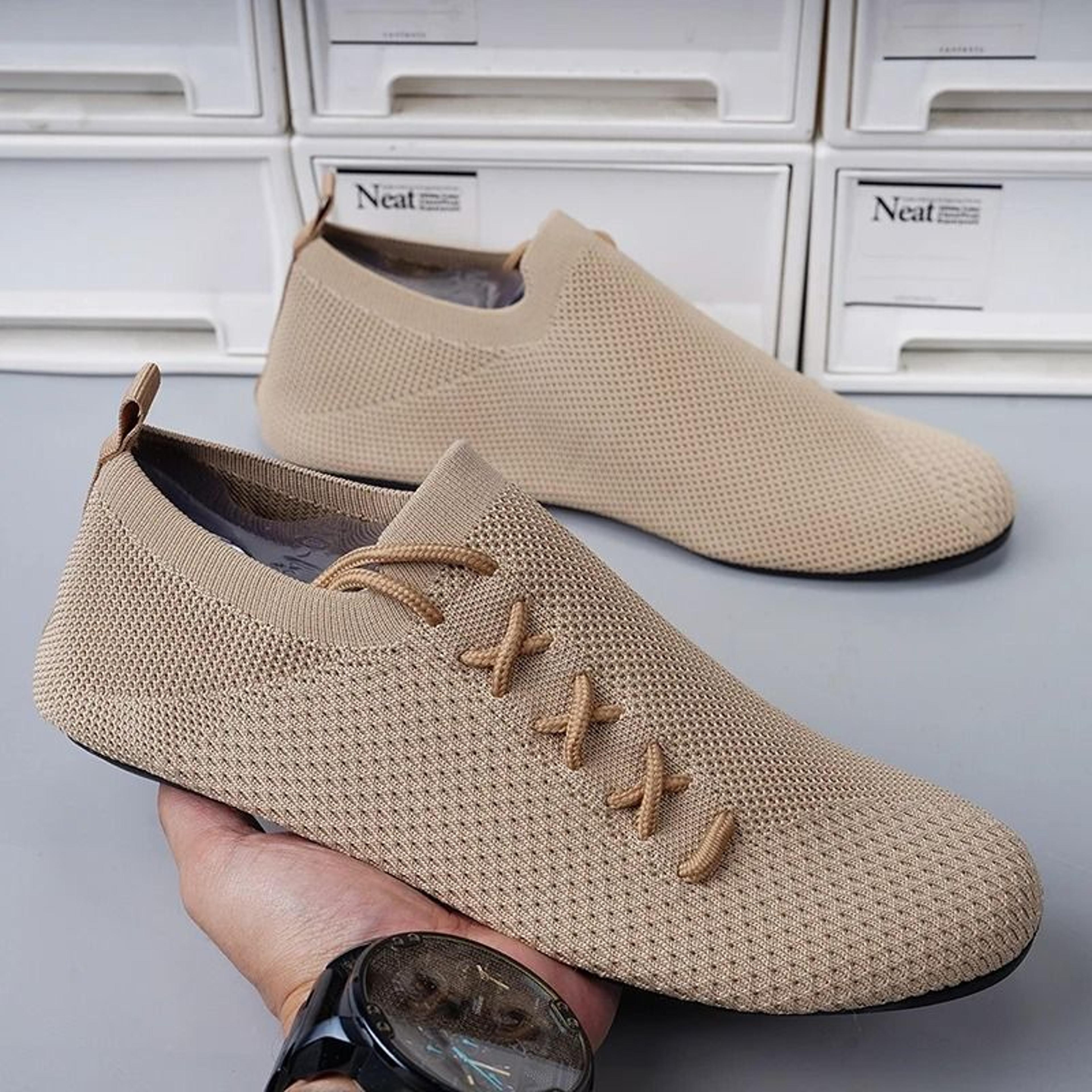 breathable mesh loafers for men comfortable anti-slip summer driving shoes
