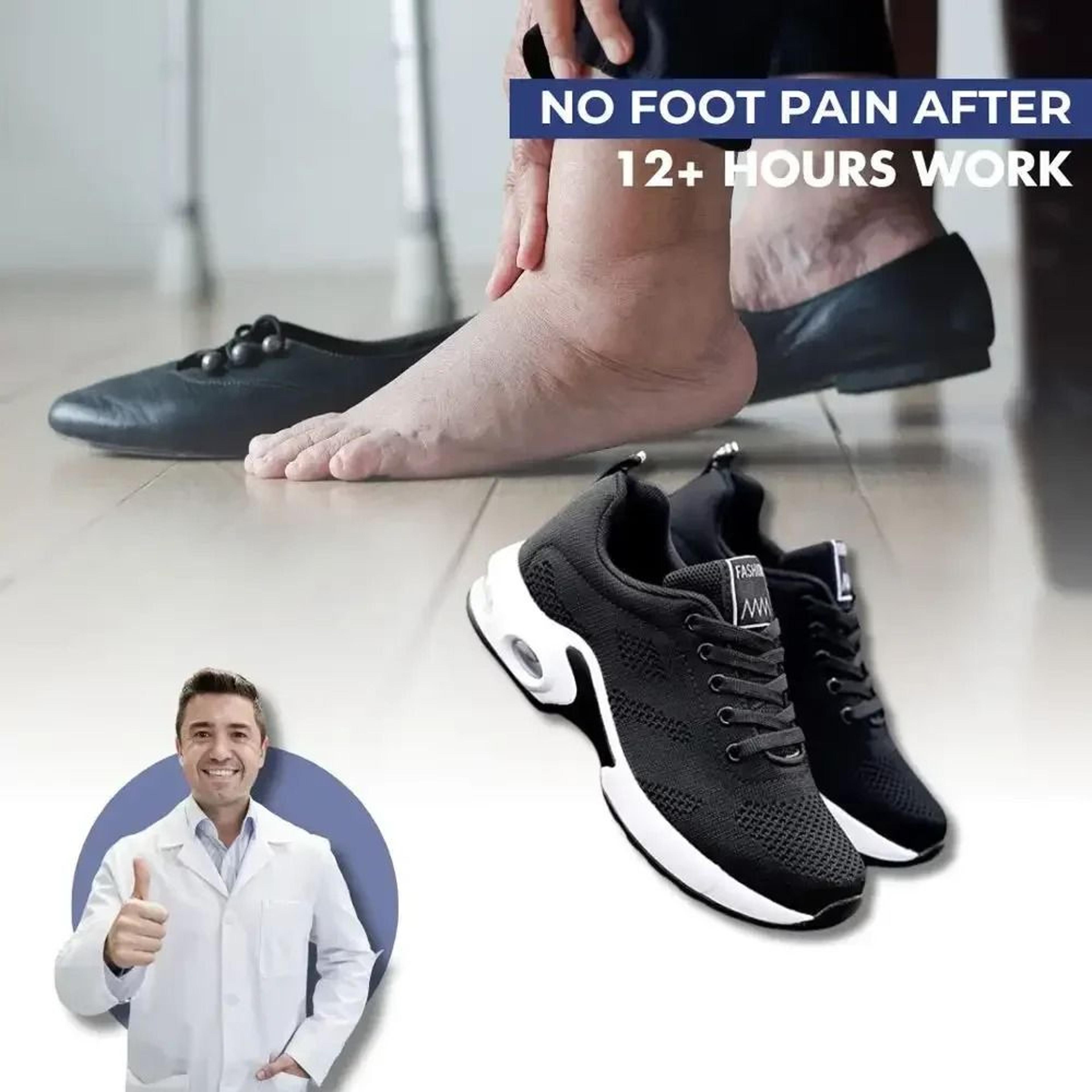 ergonomic pain relief walking shoes breathable air cushion sneakers