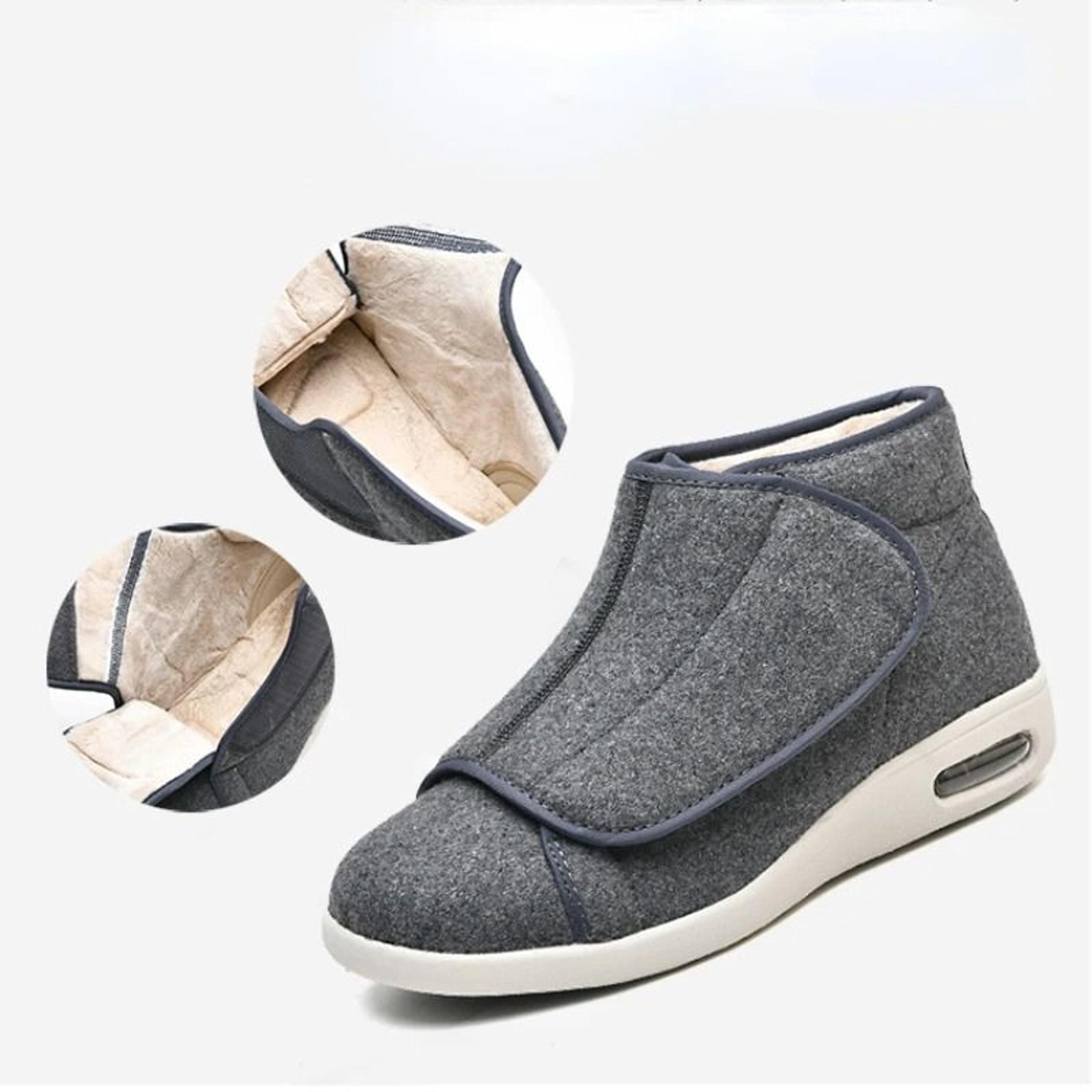 fashion walking shoes winter velvet orthopedic comfortable wide feet diabetic shoes