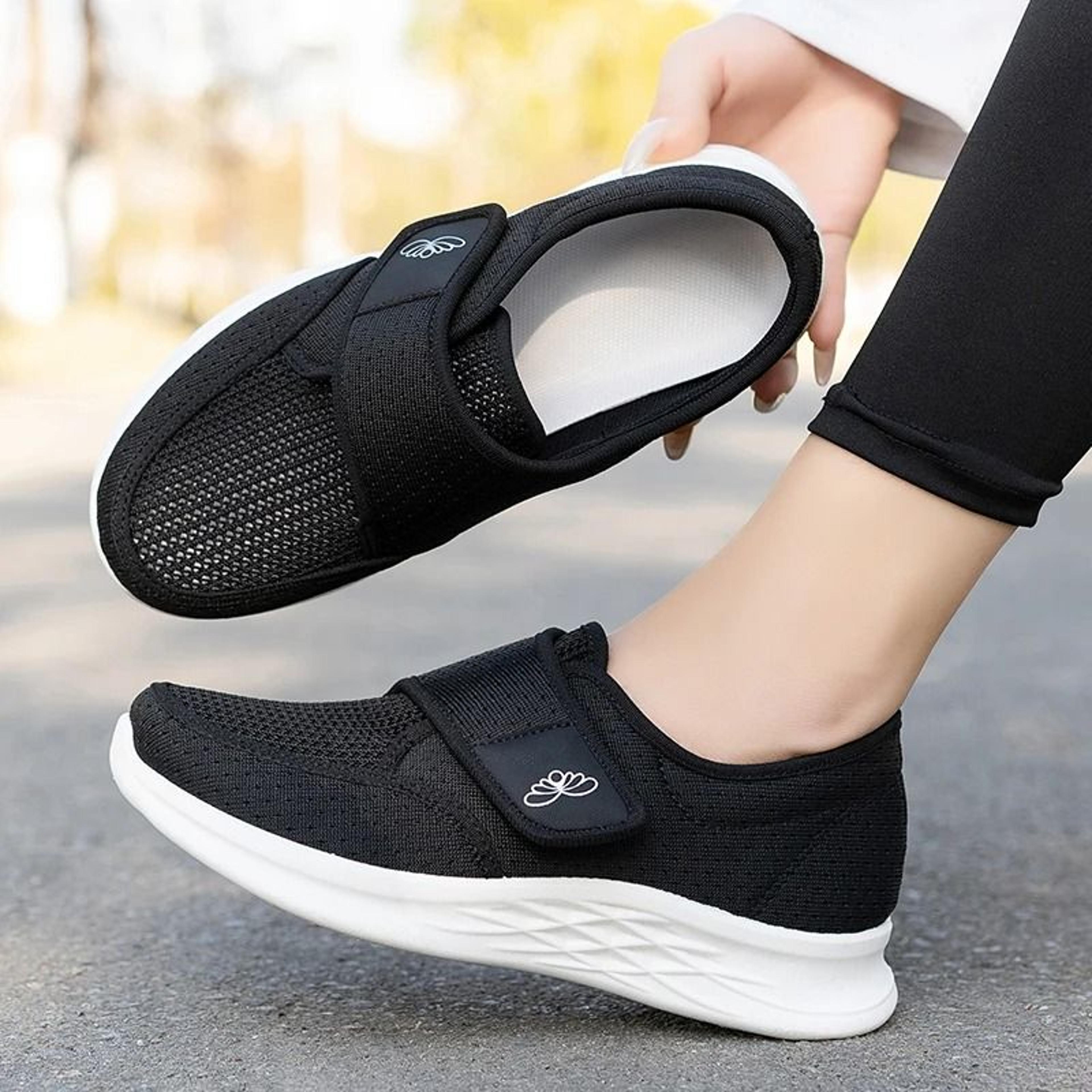 womens orthopedic vulcanized shoes wide fit breathable walking shoes for diabetic and swollen feet