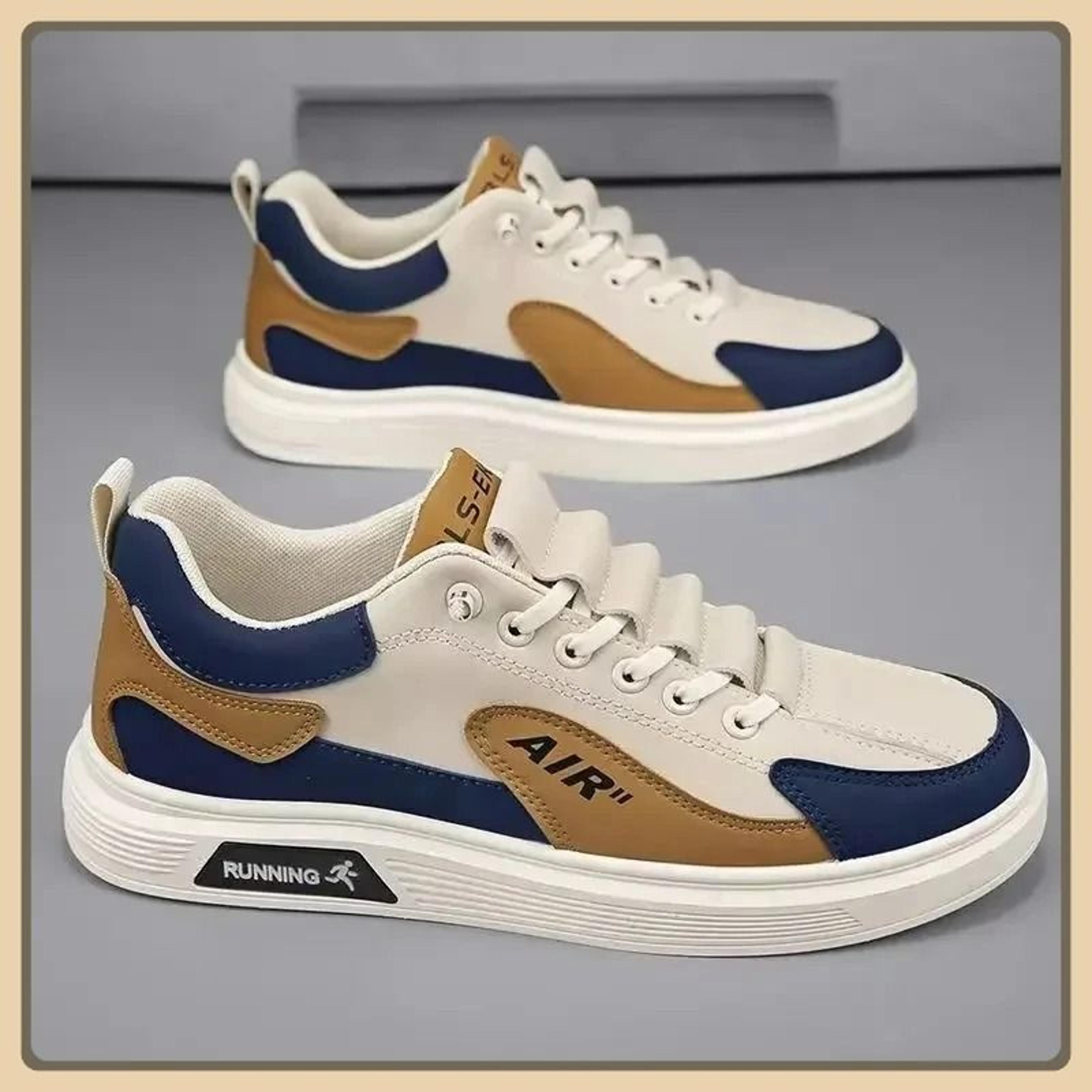 trend 2025 new mens leather casual low top running shoes