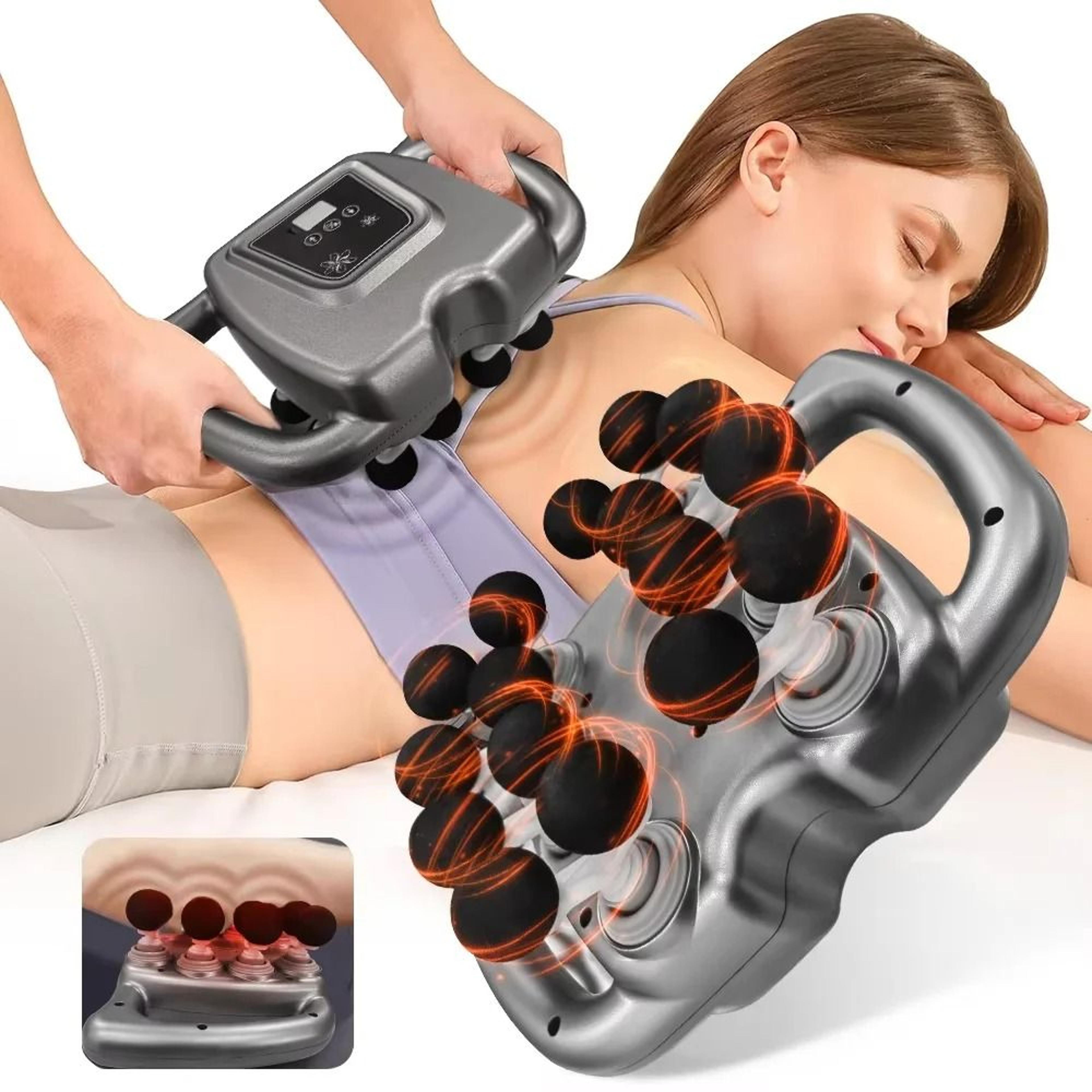 high frequency muscle massager gun with 20 speeds and 6 heads