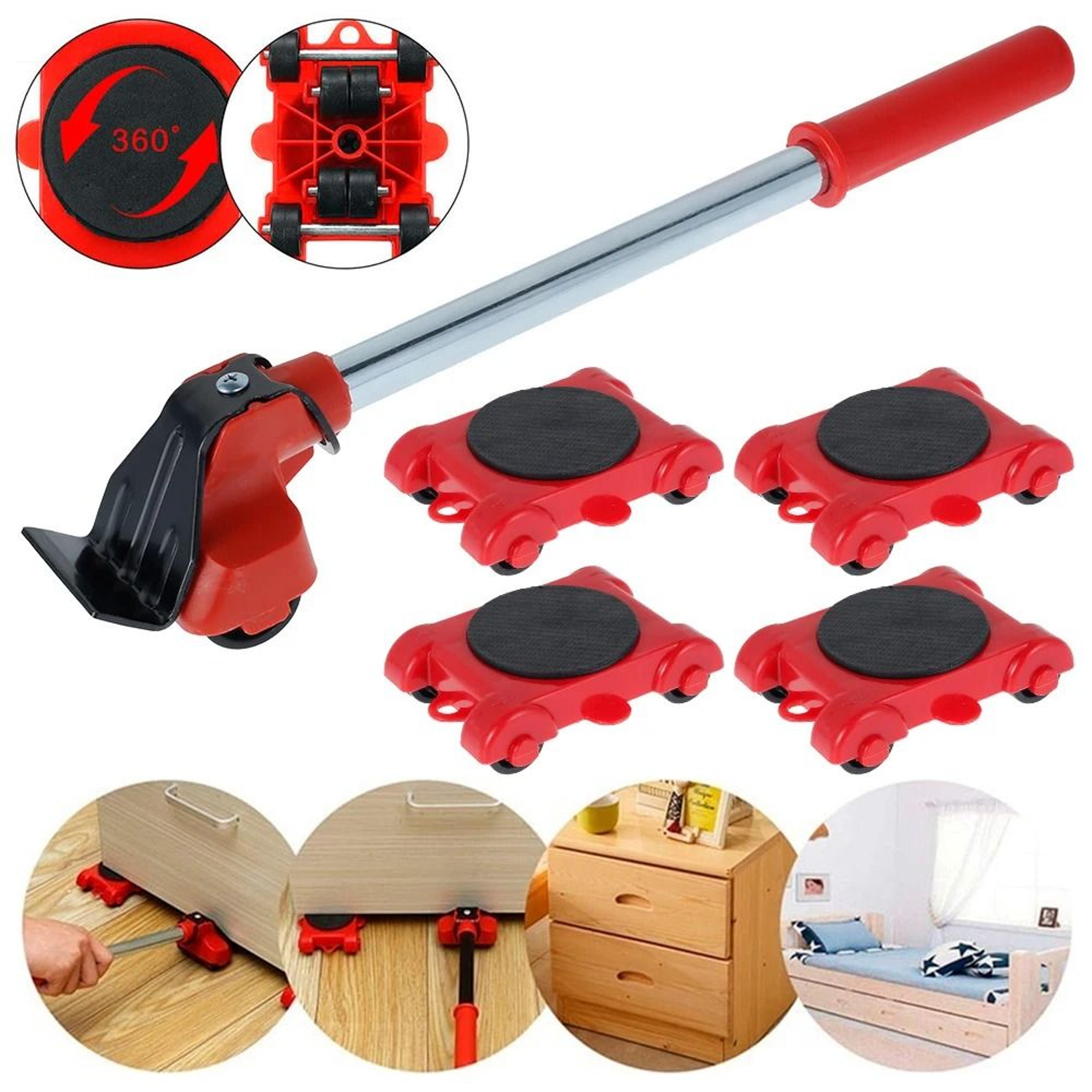 heavy duty furniture lifter and mover set with 4 roller pads
