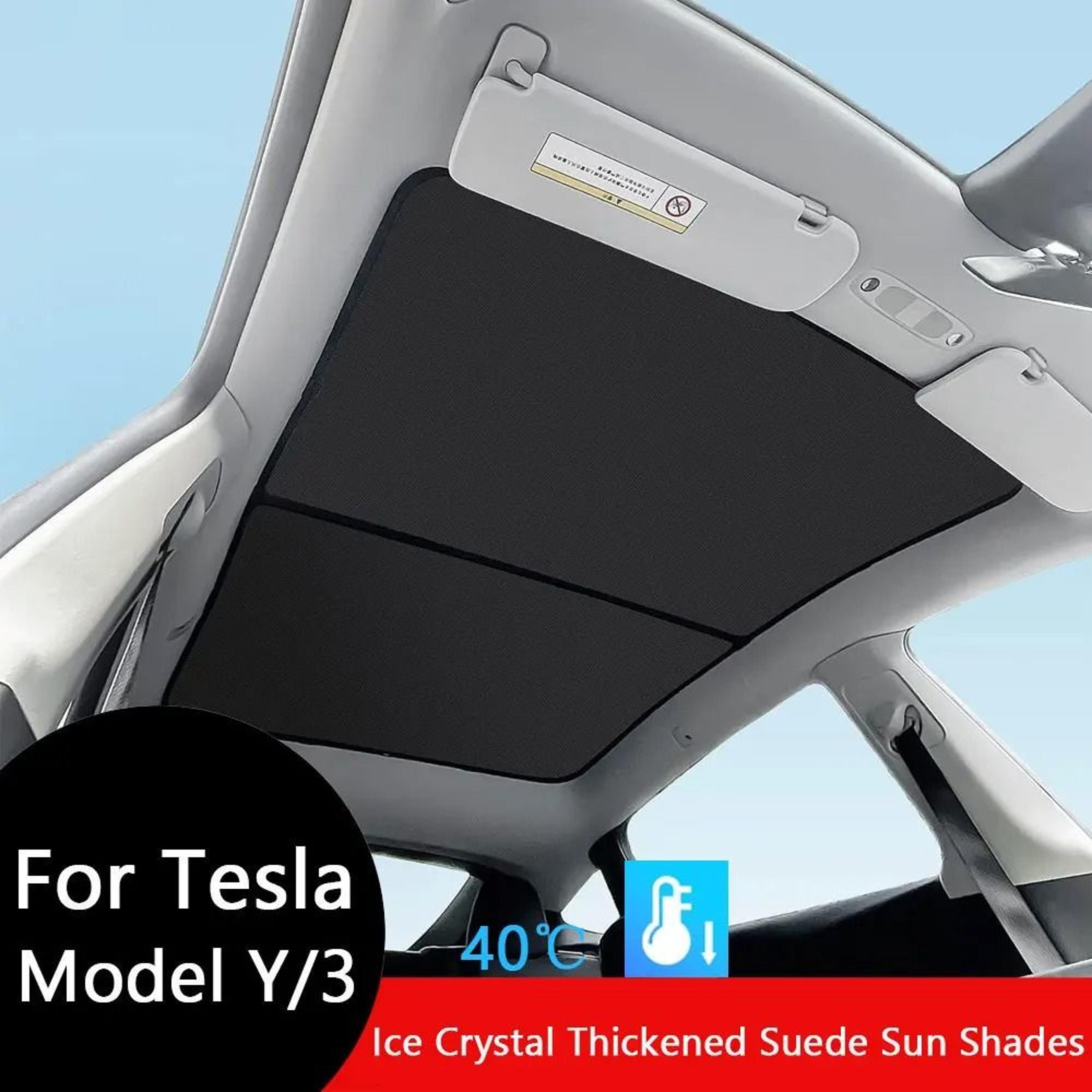 tesla model 3 and model y sunroof sunshade with uv protection and heat insulation