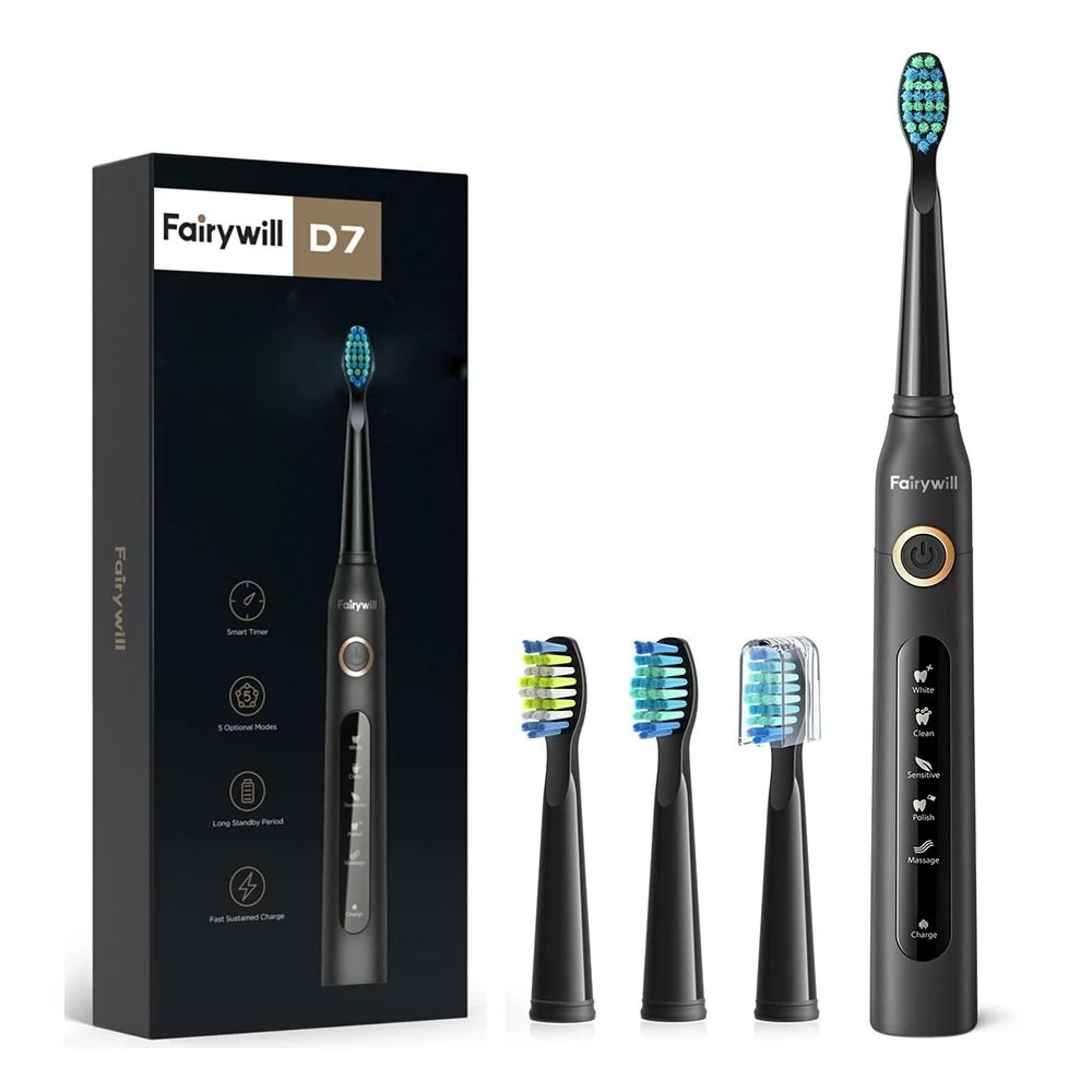 electric sonic toothbrush rechargeable waterproof with replacement heads