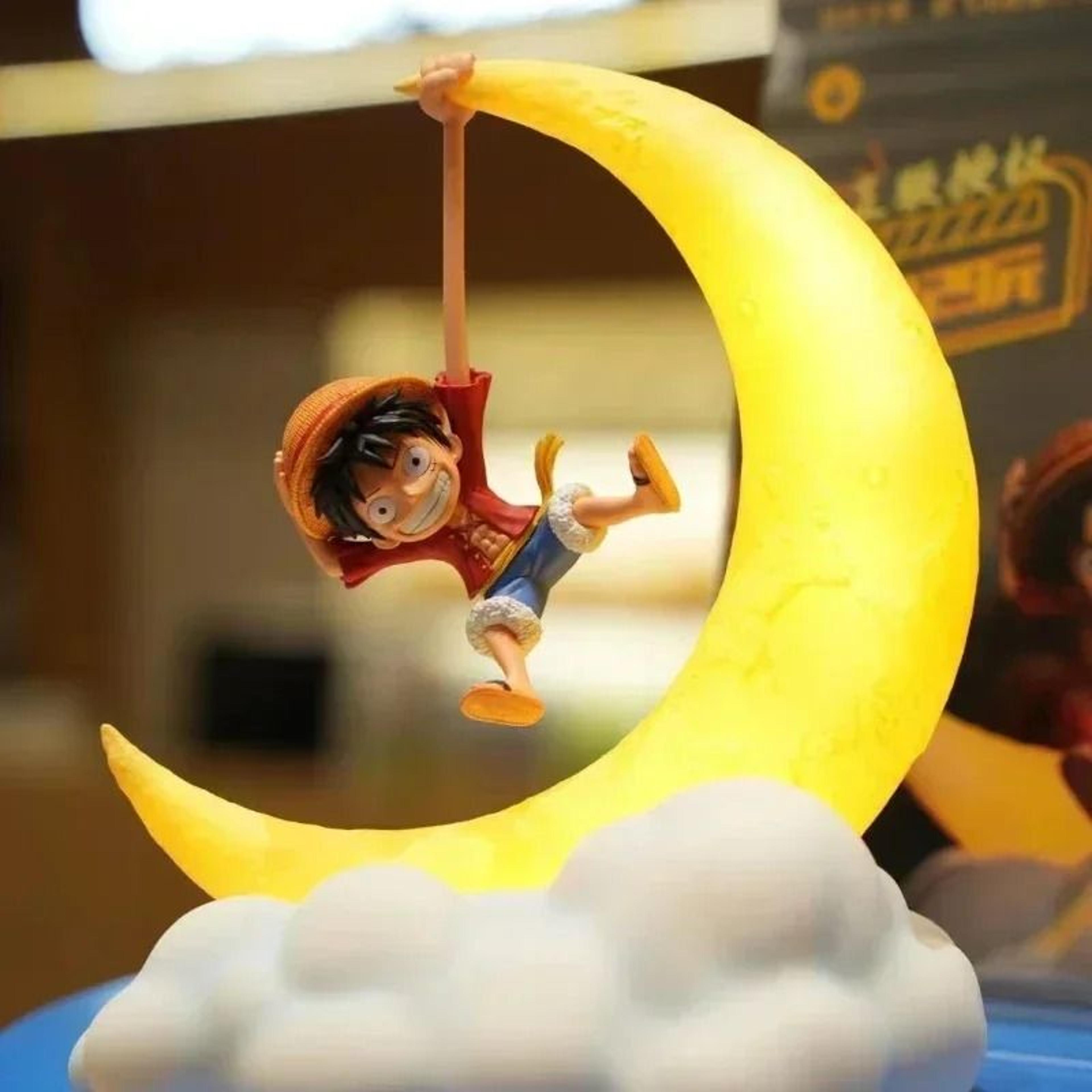 one piece luffy night light magnetic control moon lamp