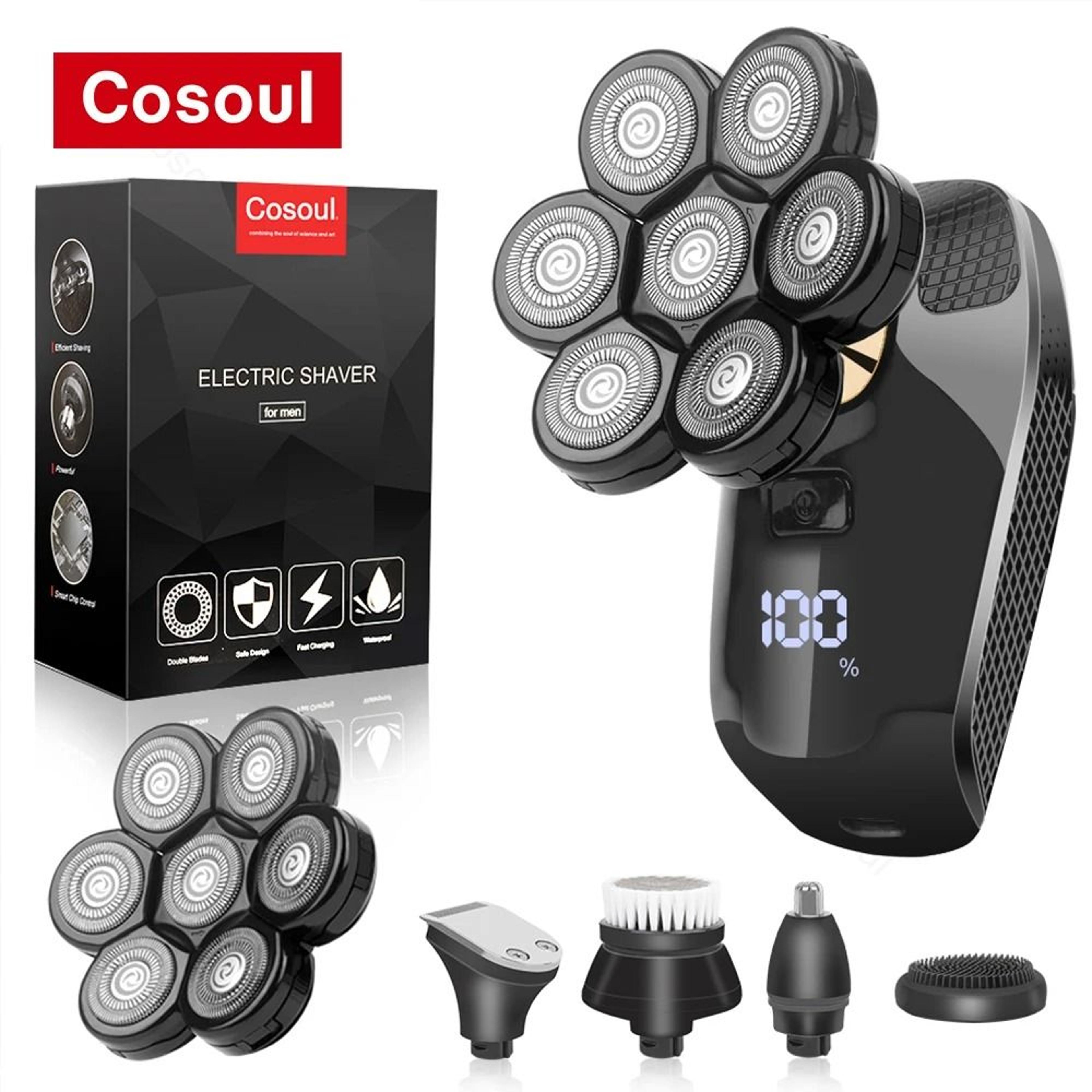men electric shaver bald head razor beard grooming machine