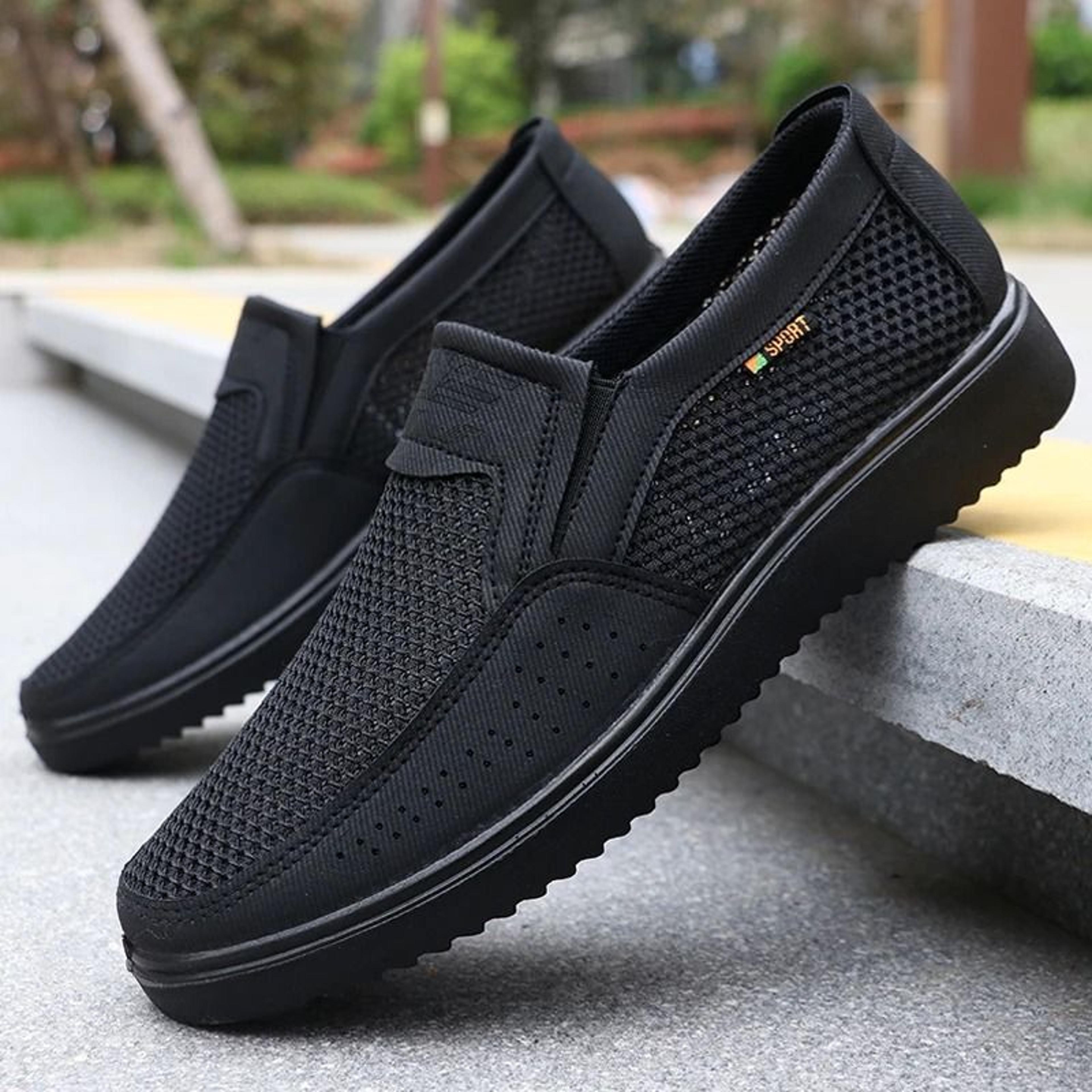 mens breathable slip on casual shoes lightweight walking sneakers