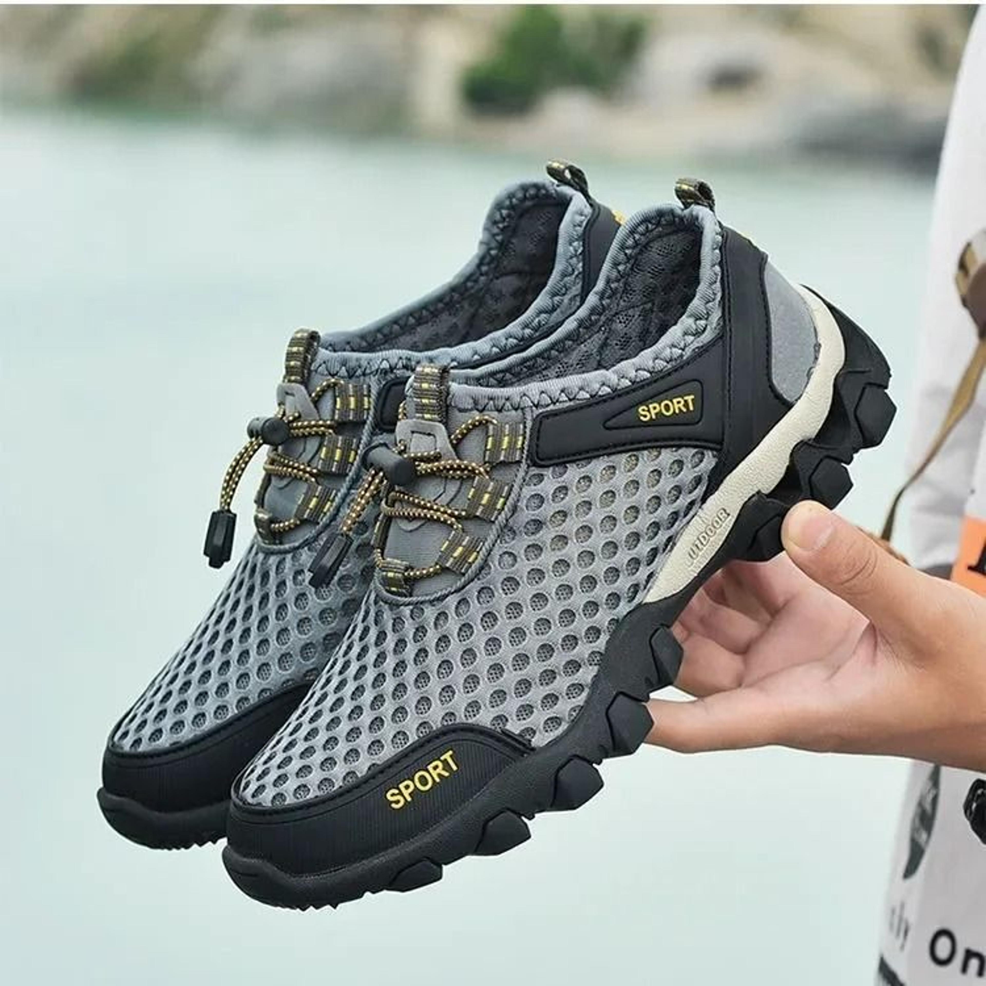 breathable mesh hiking sneakers lightweight casual tennis shoes