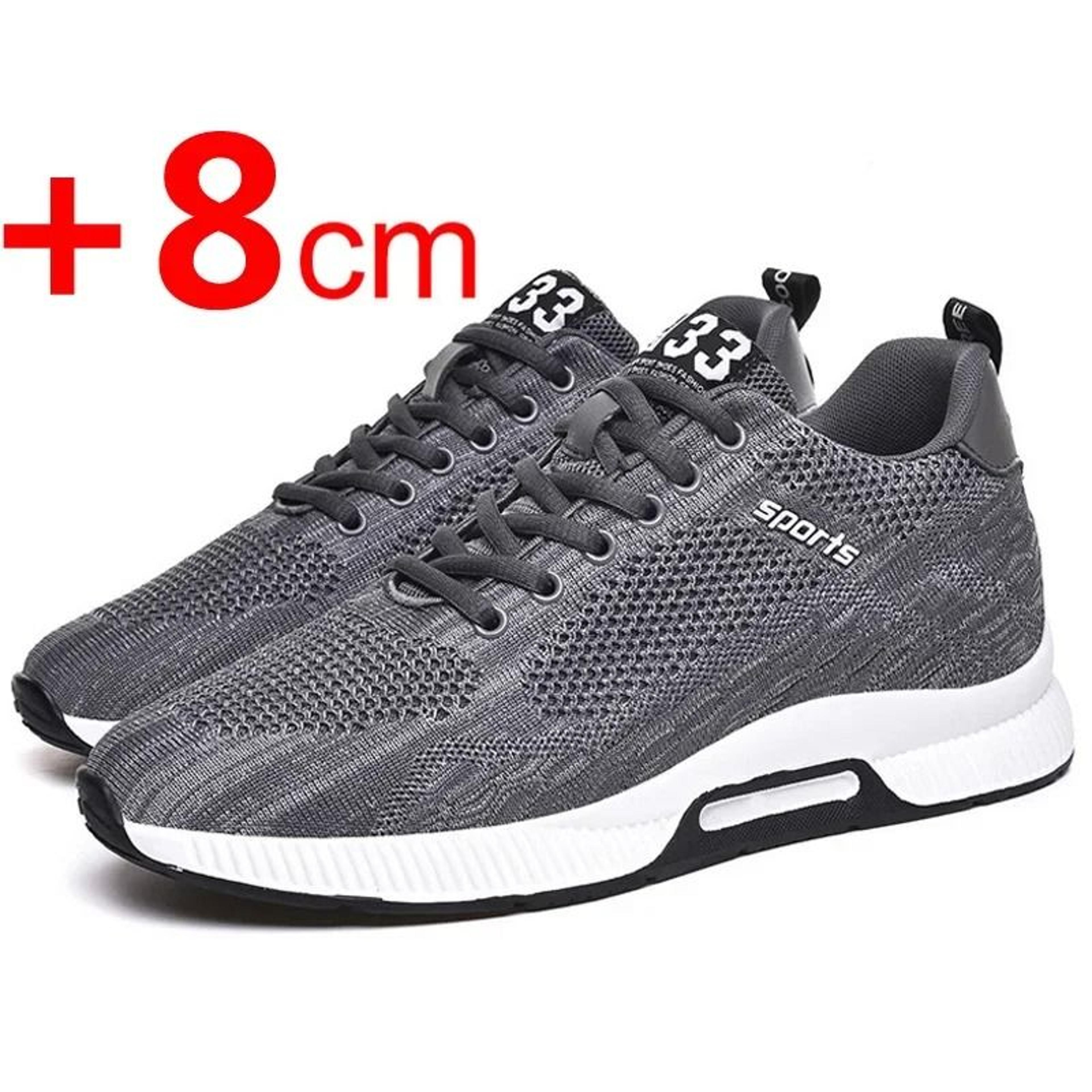 mens elevator sneakers with hidden heel insole height increasing casual shoes