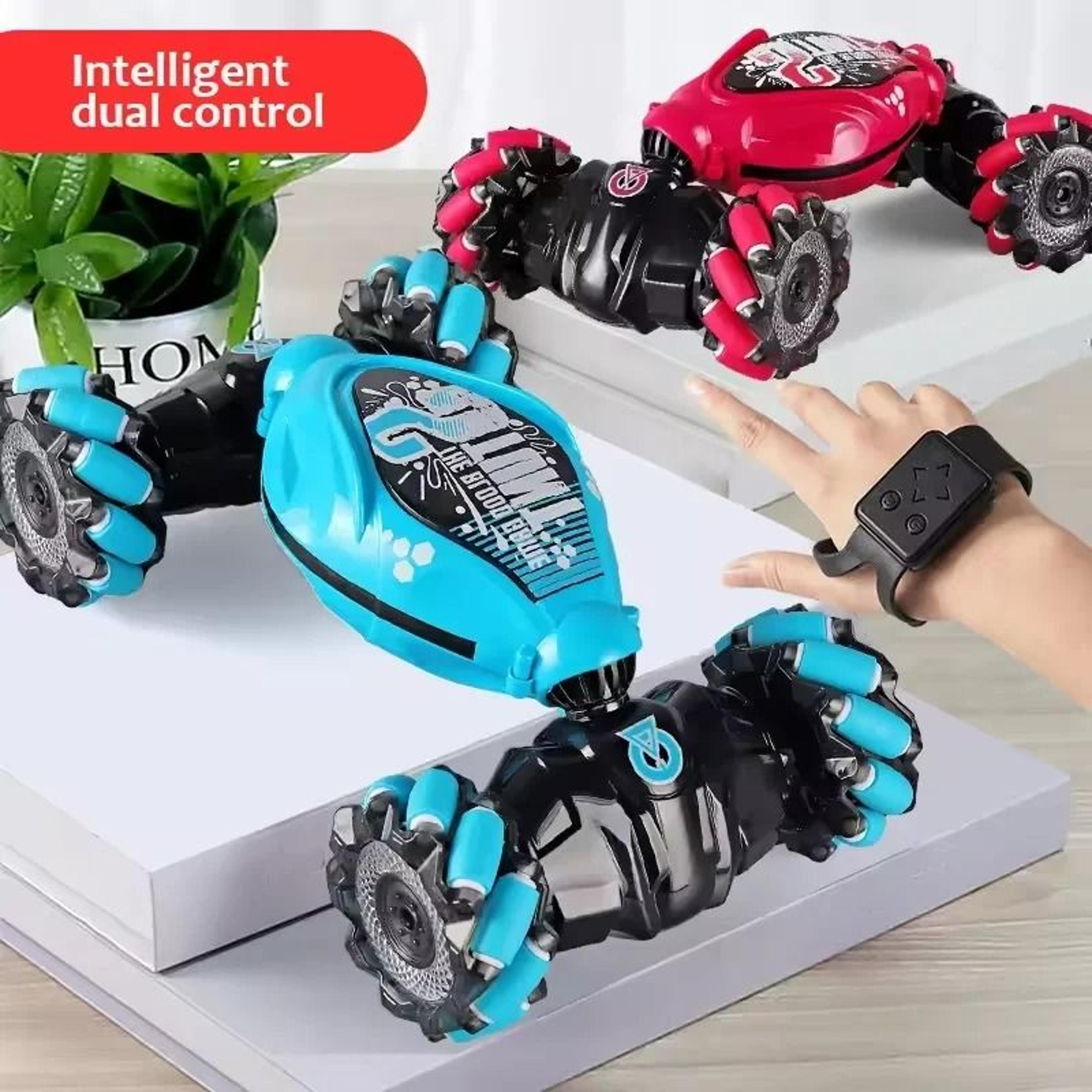 4wd stunt drift car remote control gesture induction led twist toy