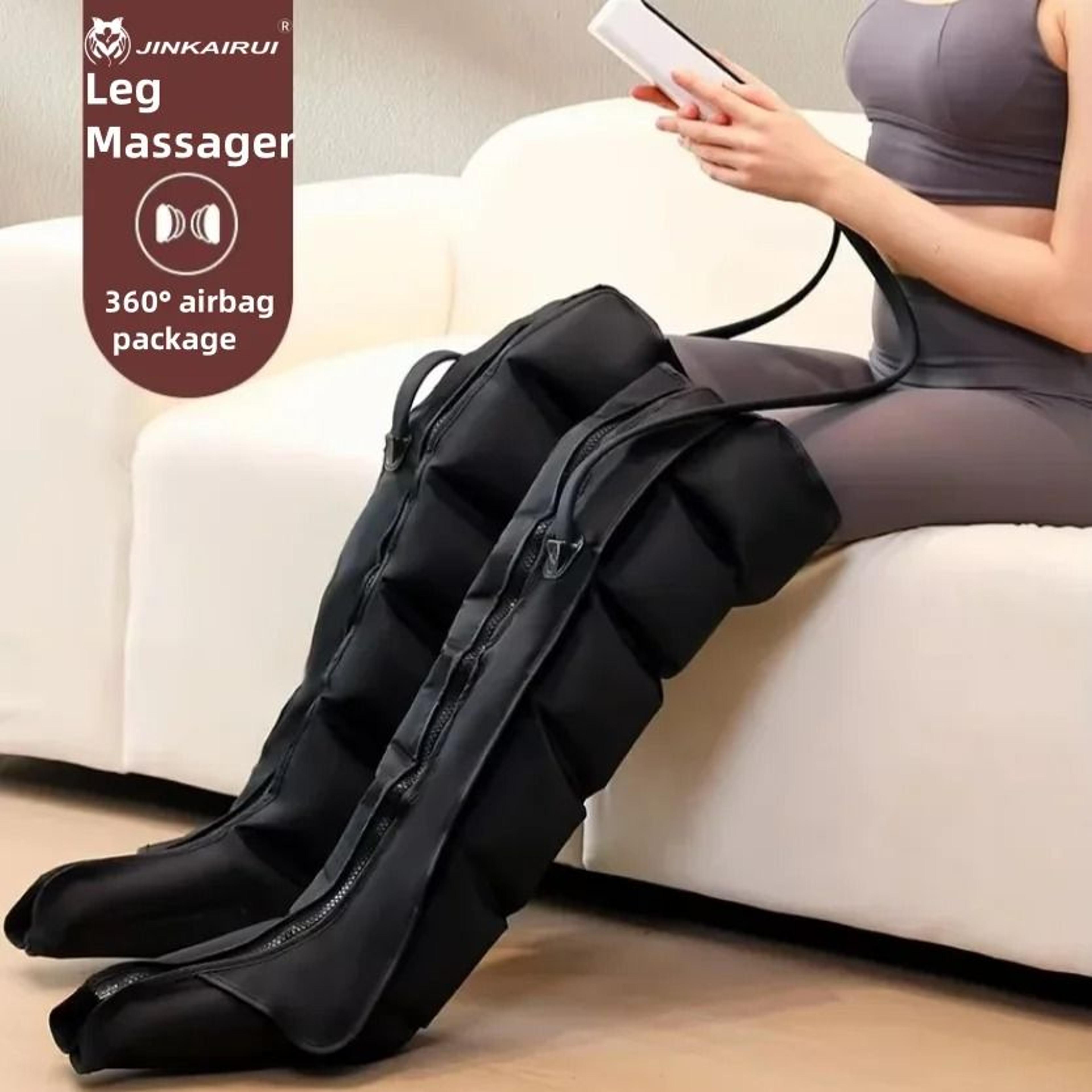 electric air pressure leg massager with kneading, squeeze, and remote control