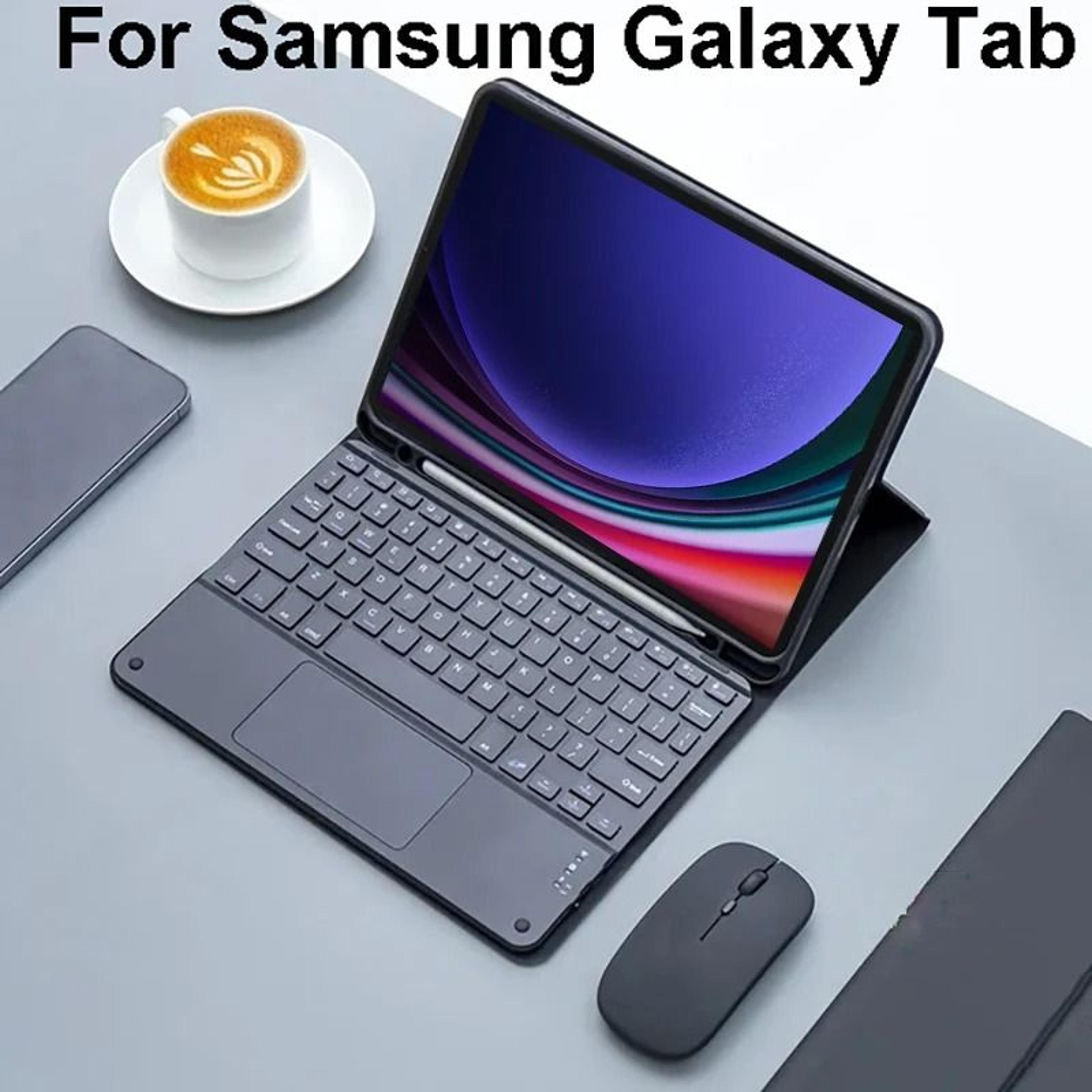 wireless keyboard case for samsung galaxy tab with detachable cover and stand