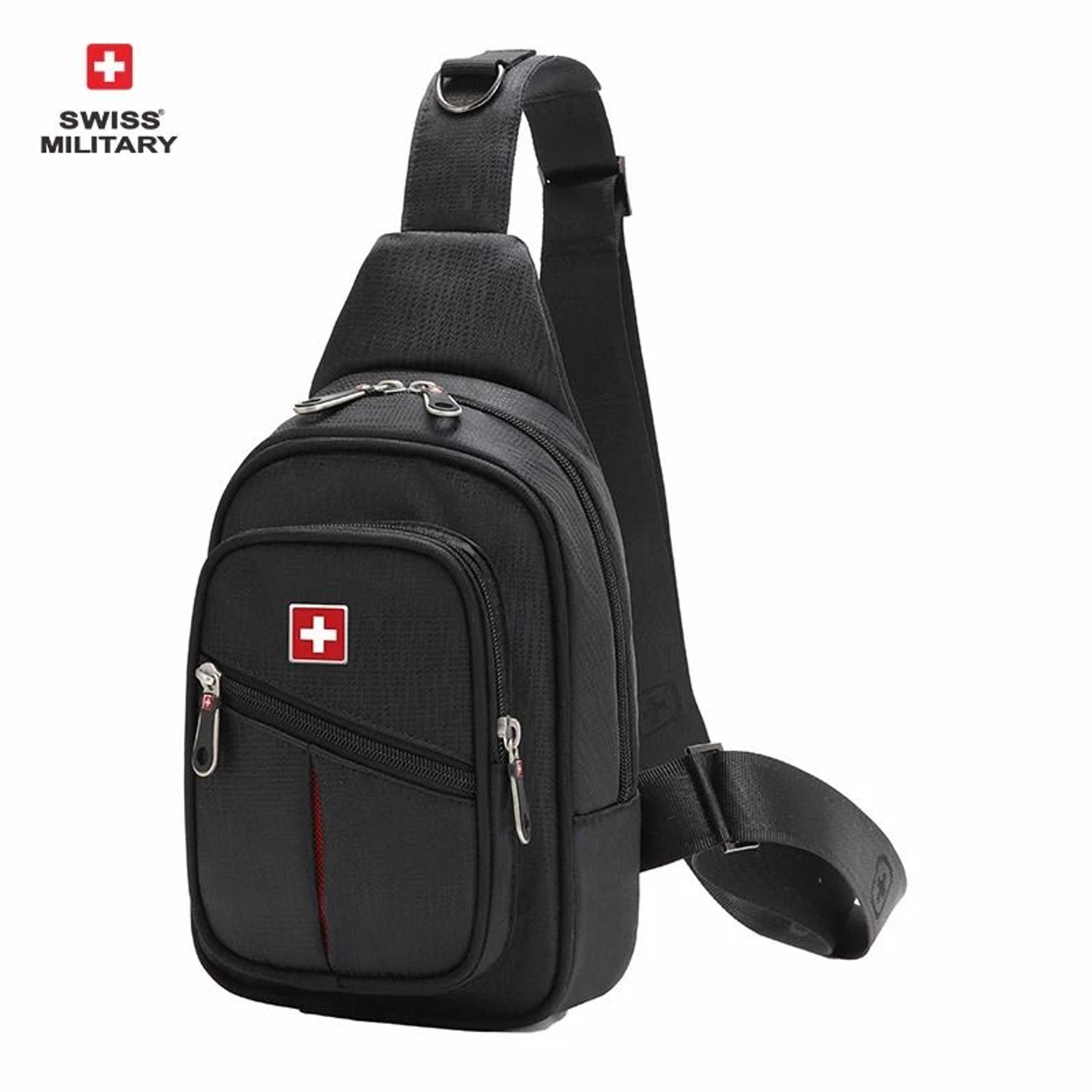 mens waterproof sling bag – durable oxford chest pack with adjustable strap and multiple compartments