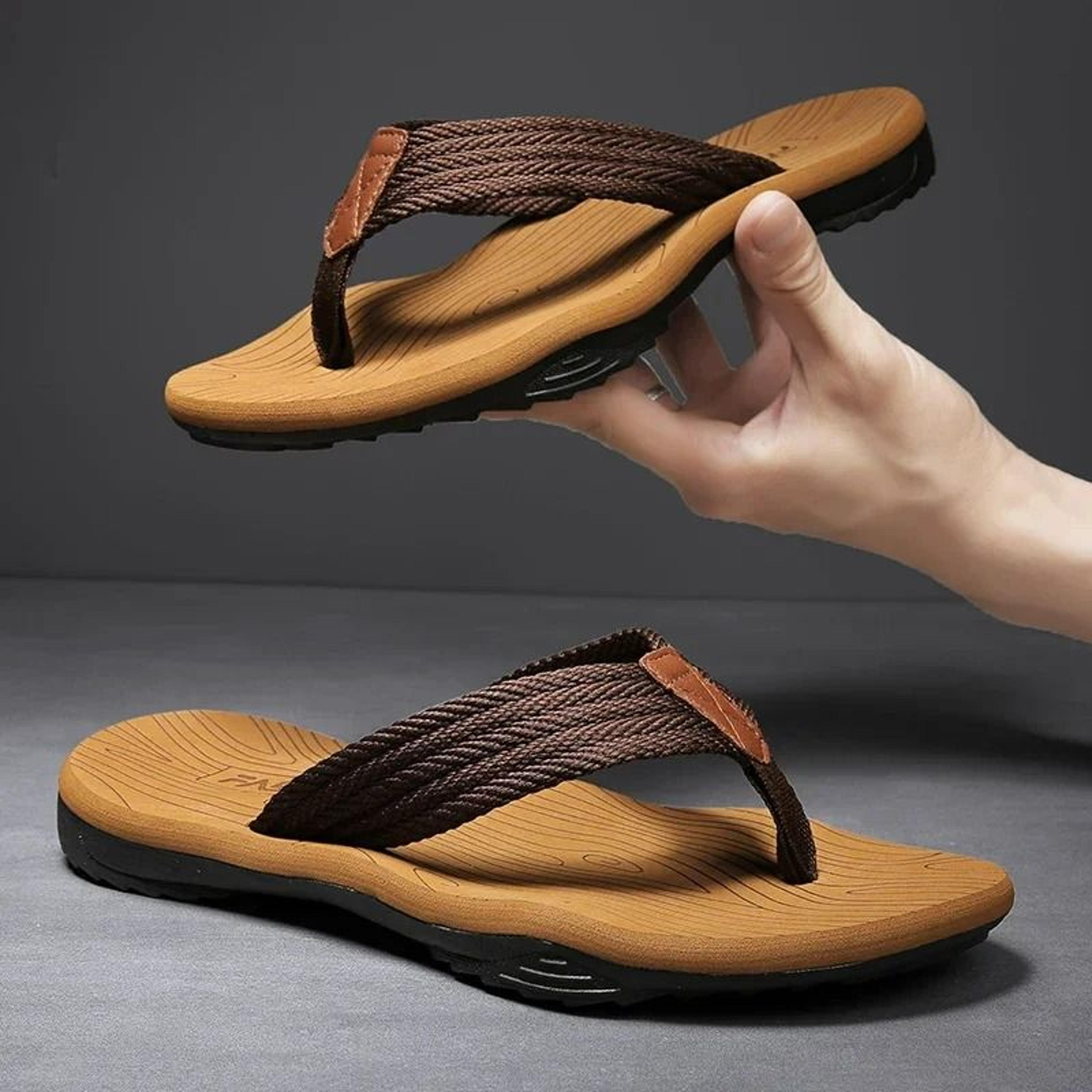 men summer slippers non slip comfortable beach sandals