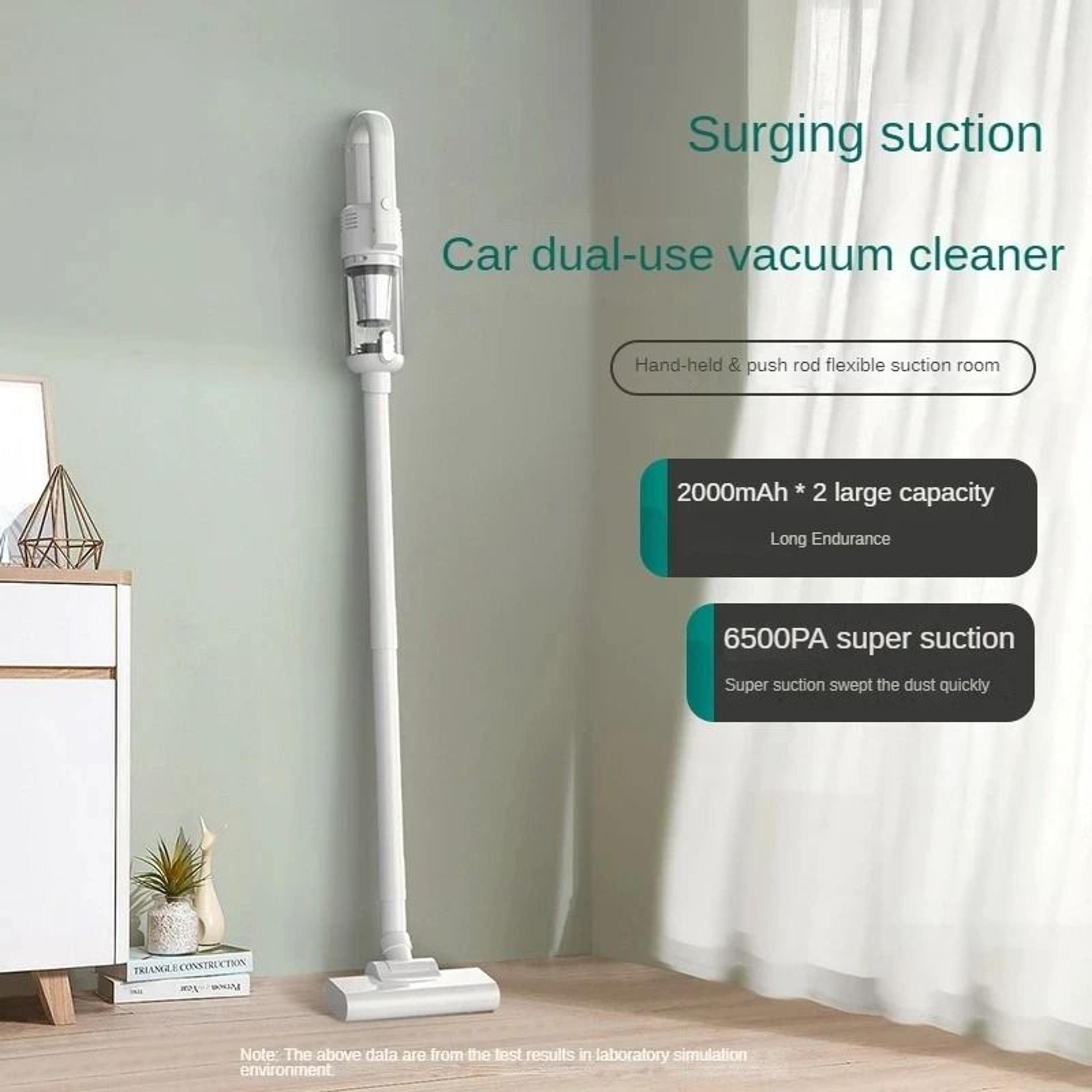wireless handheld car vacuum cleaner 6500pa suction with led light and multi-brush attachments