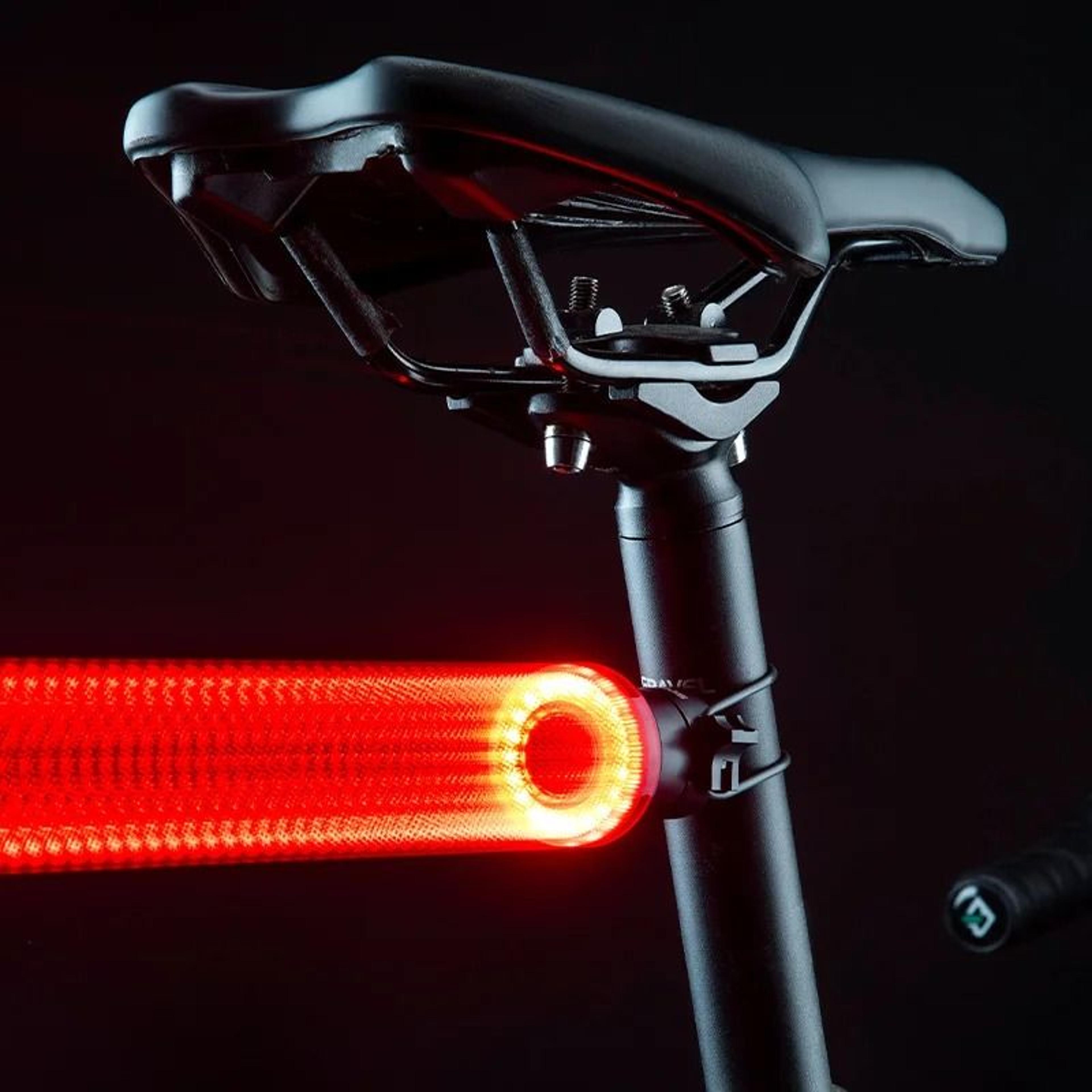 smart bike tail light waterproof usb rechargeable rear bicycle light