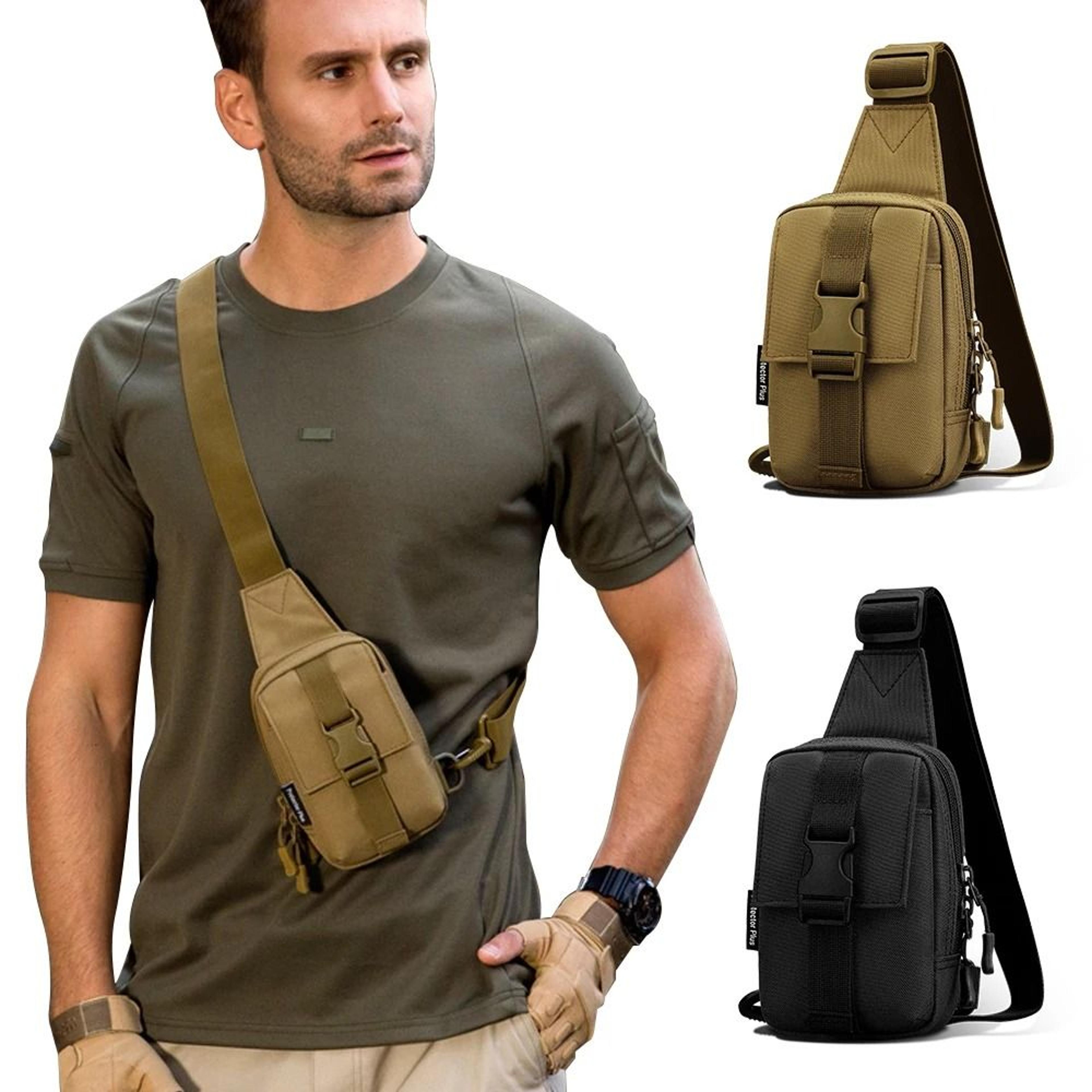 tactical chest bag military trekking pack edc sports bag shoulder bag crossbody pack assault pouch for hiking cycling ca