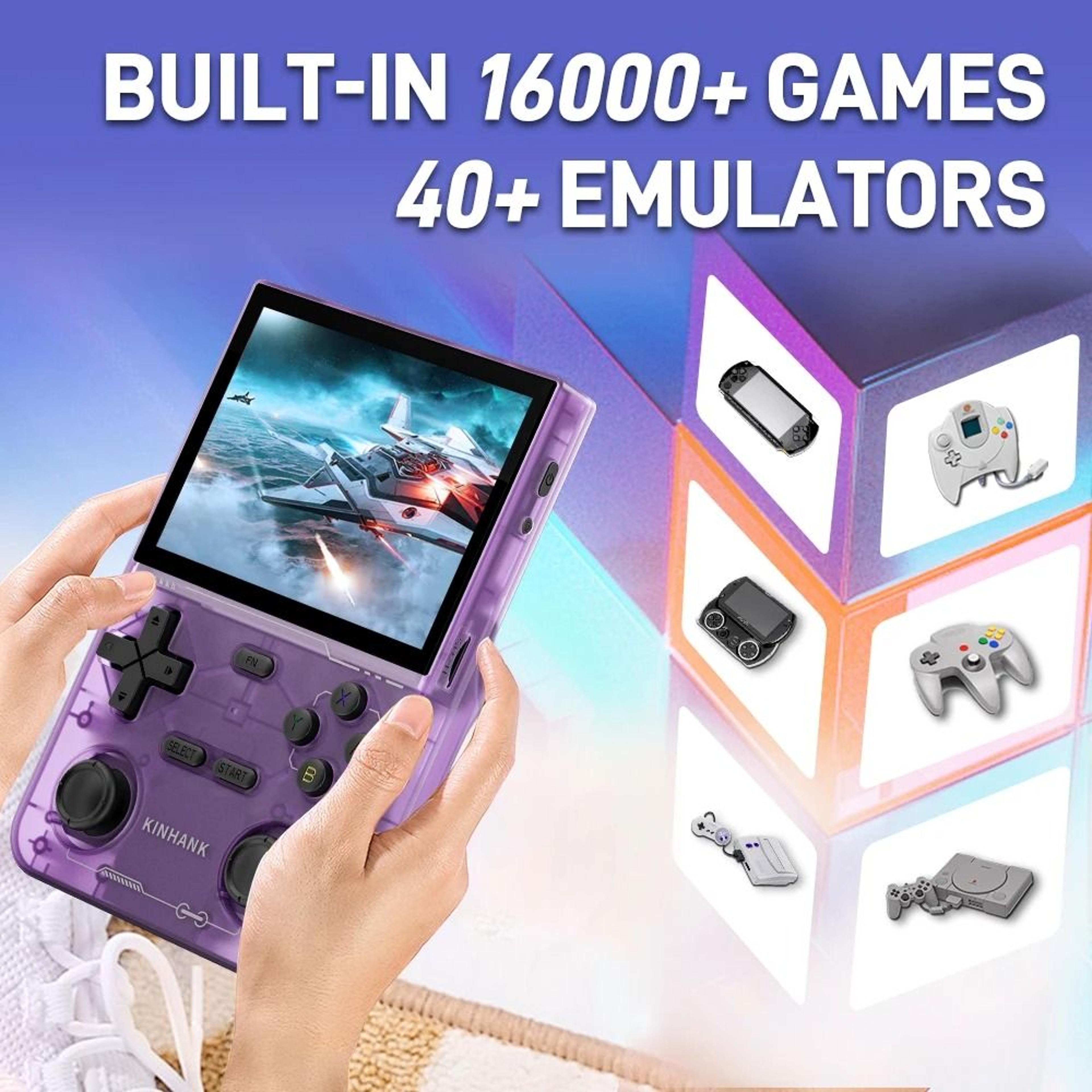 retro handheld game console with 16000 games and 3.5 inch ips screen