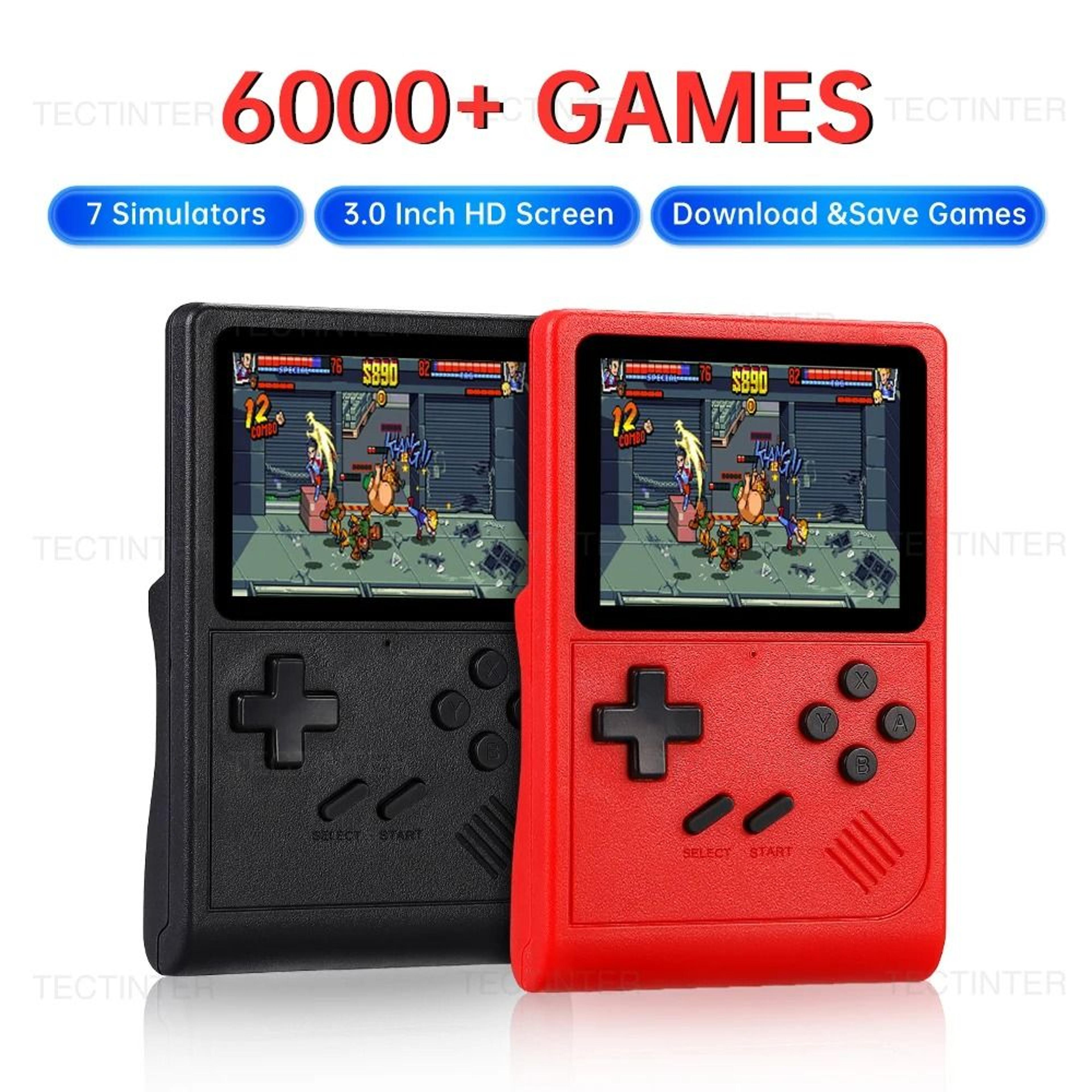 portable retro handheld game console with 6000 games and tv output