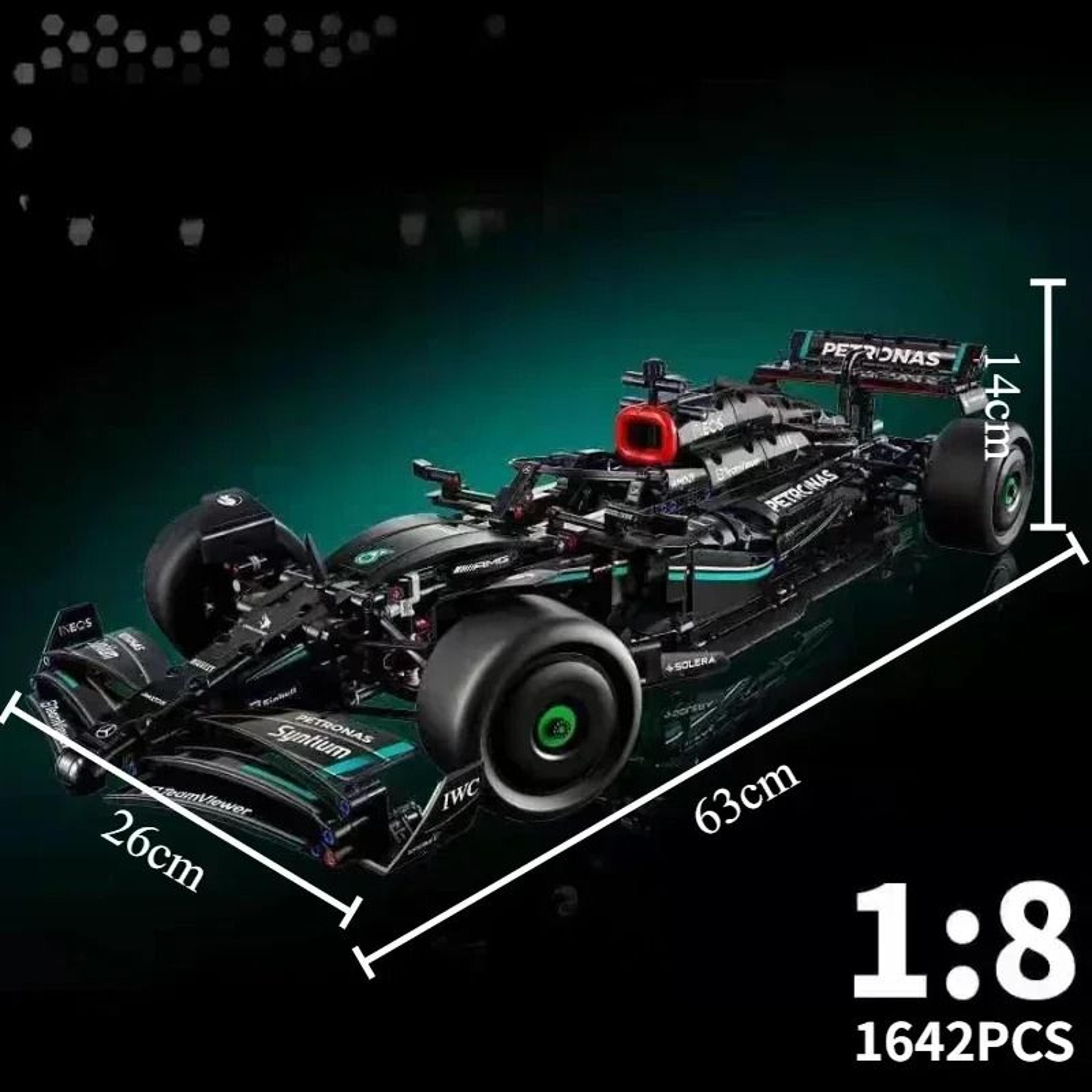1 8 scale f1 race car building blocks set with 1642 pieces