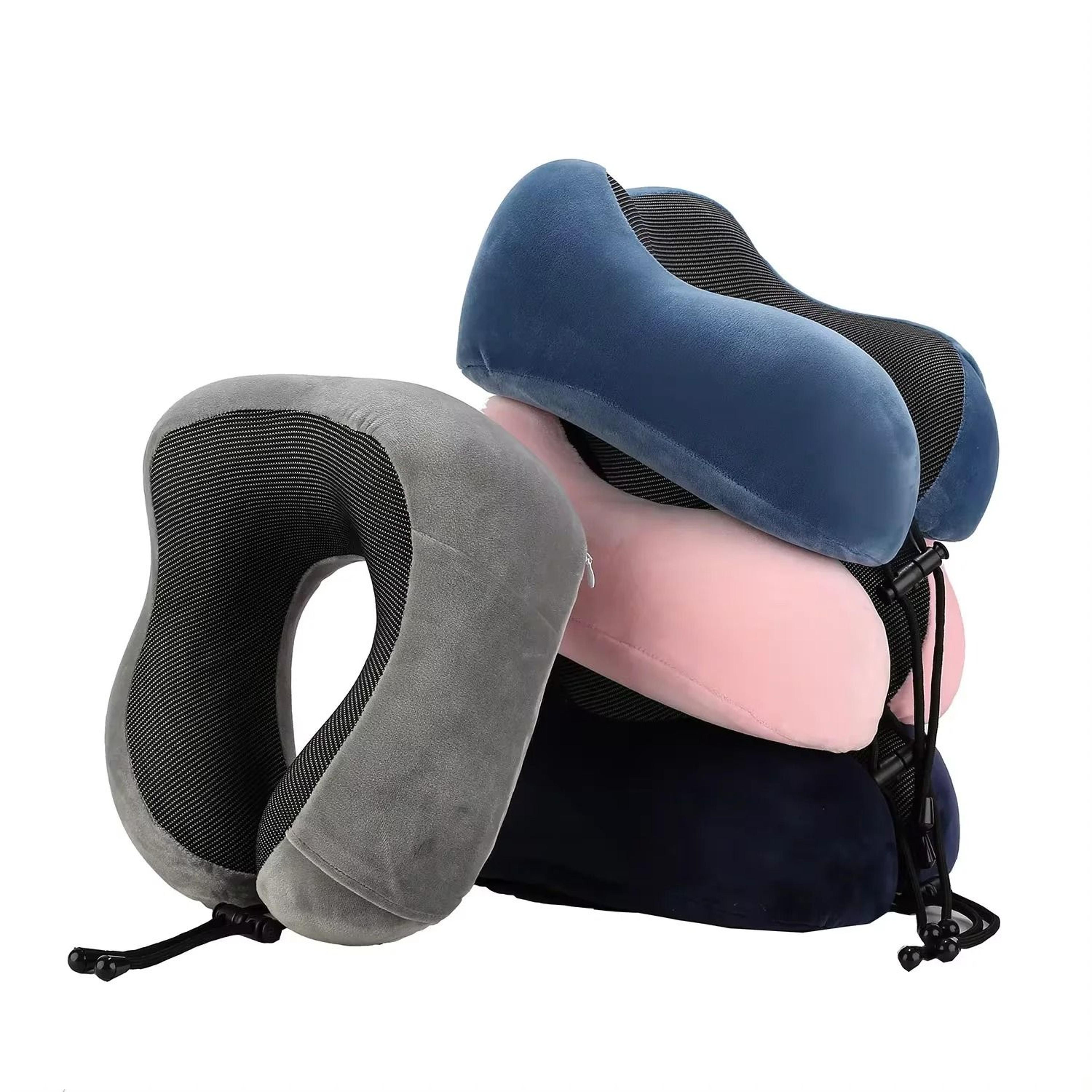 u shaped travel pillow with memory cotton and magnetic fabric