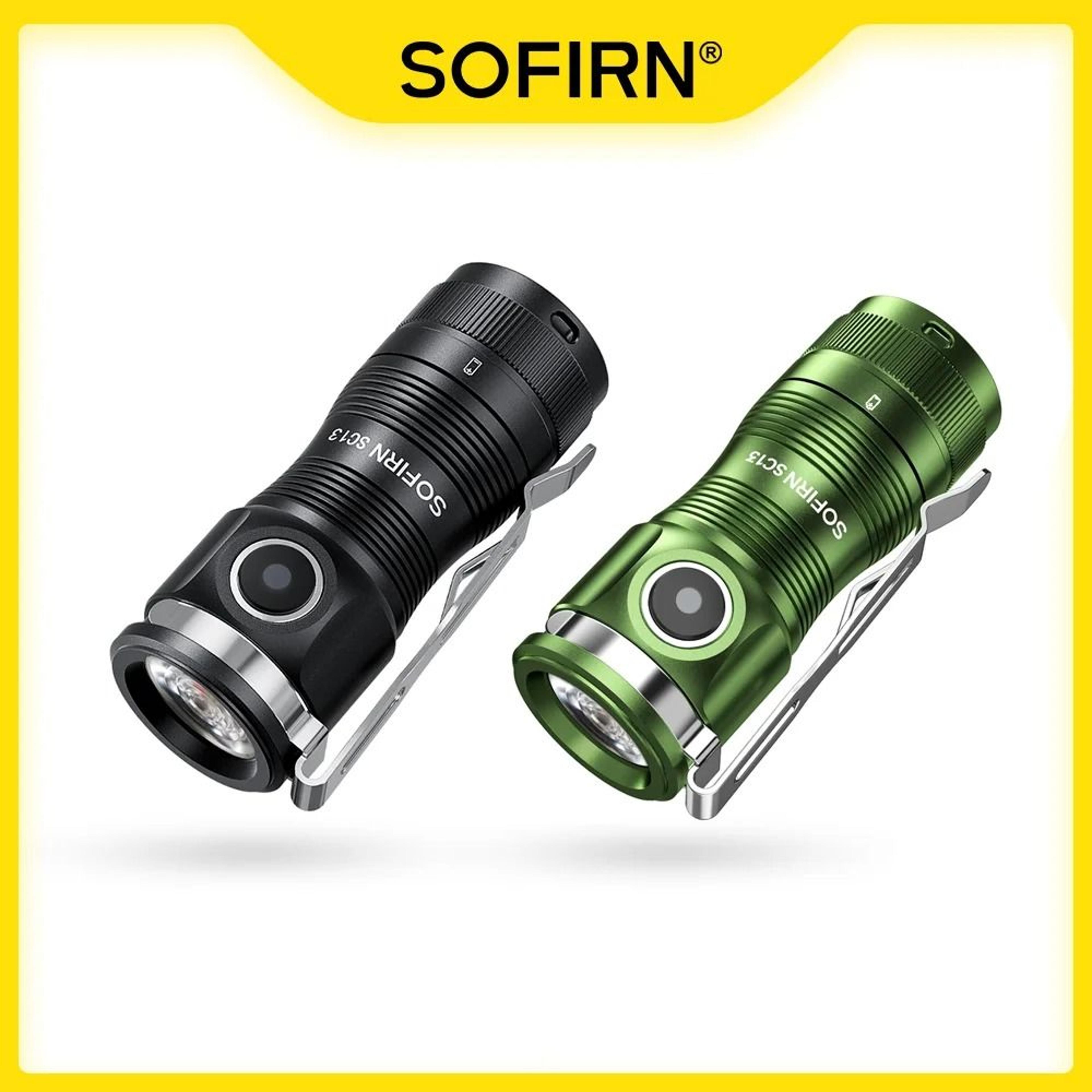 sofirn sc13 mini rechargeable flashlight with 1100 lumens and magnetic base