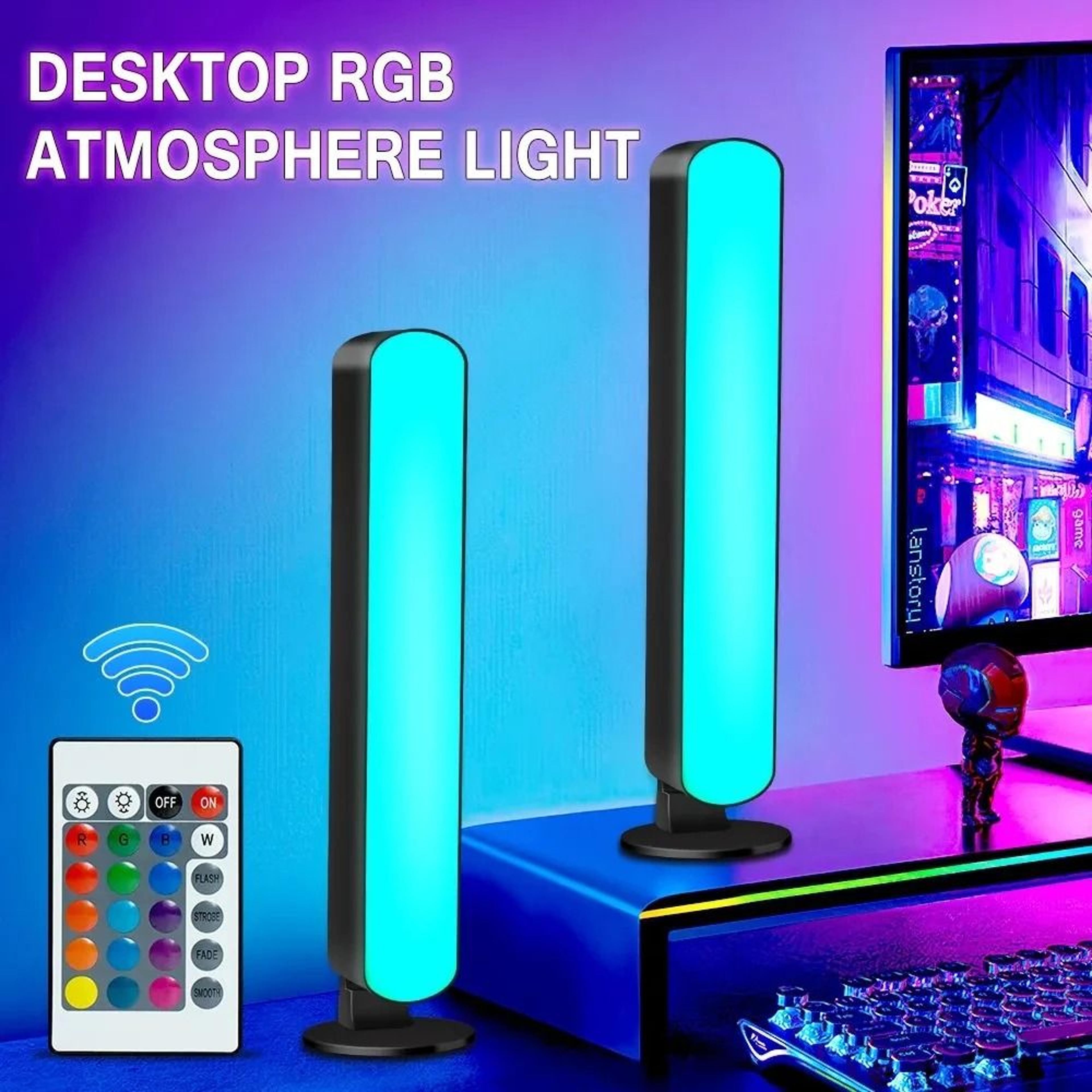 smart led symphony sound control pickup light rgb music rhythm ambient lamp with app control