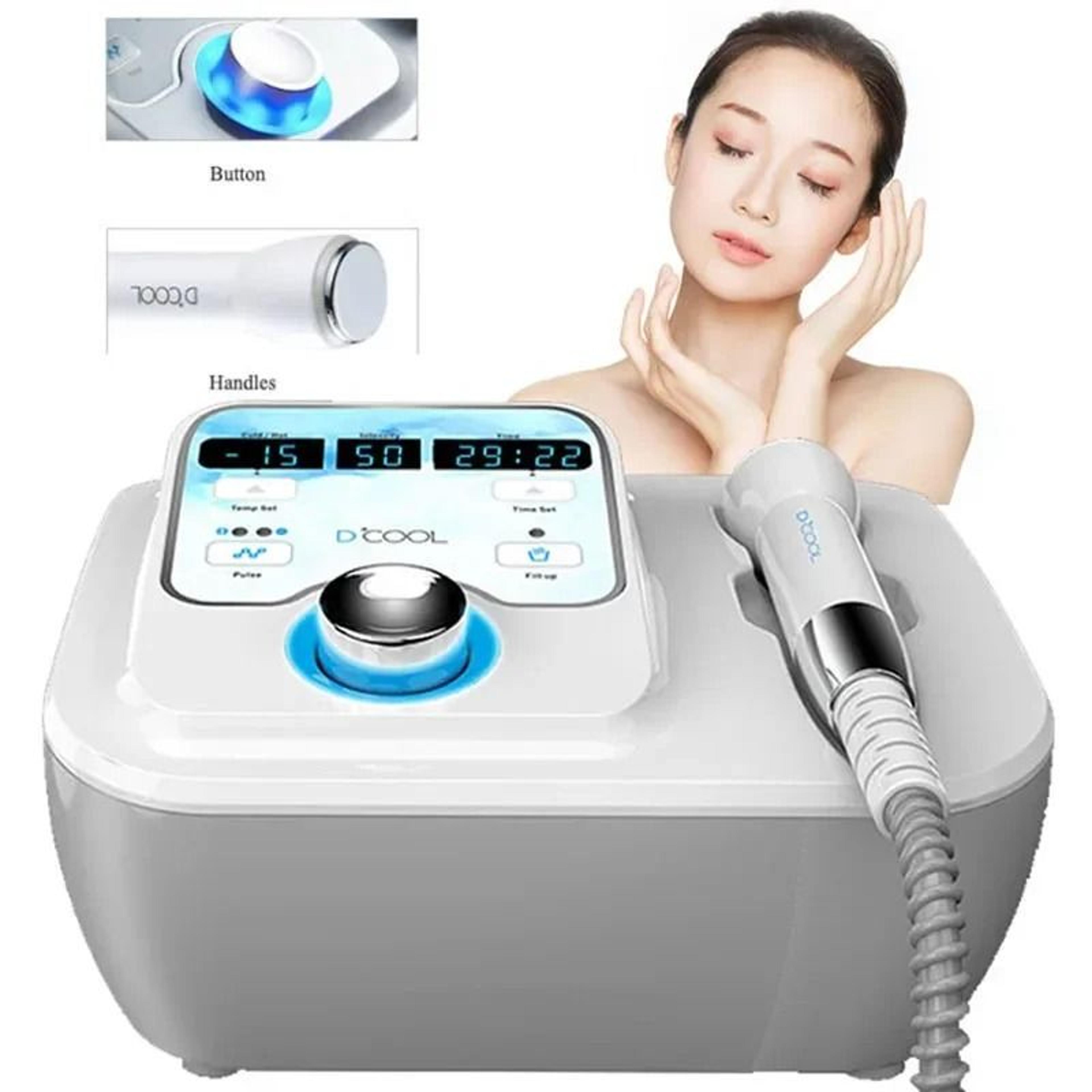 portable hot and cold ems facial beauty device for skin tightening and anti puffiness