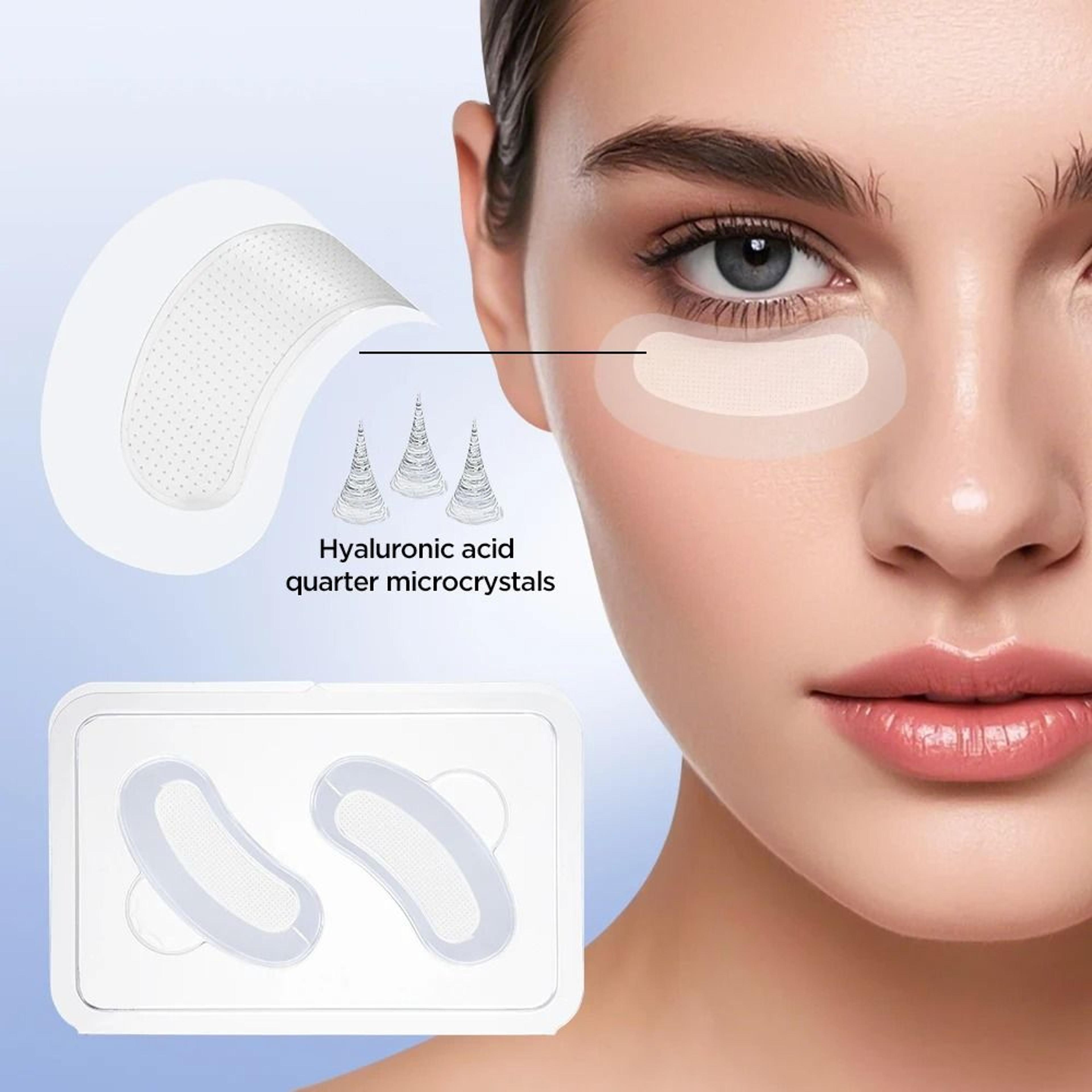 microneedle hyaluronic acid eye patches for dark circles and wrinkles