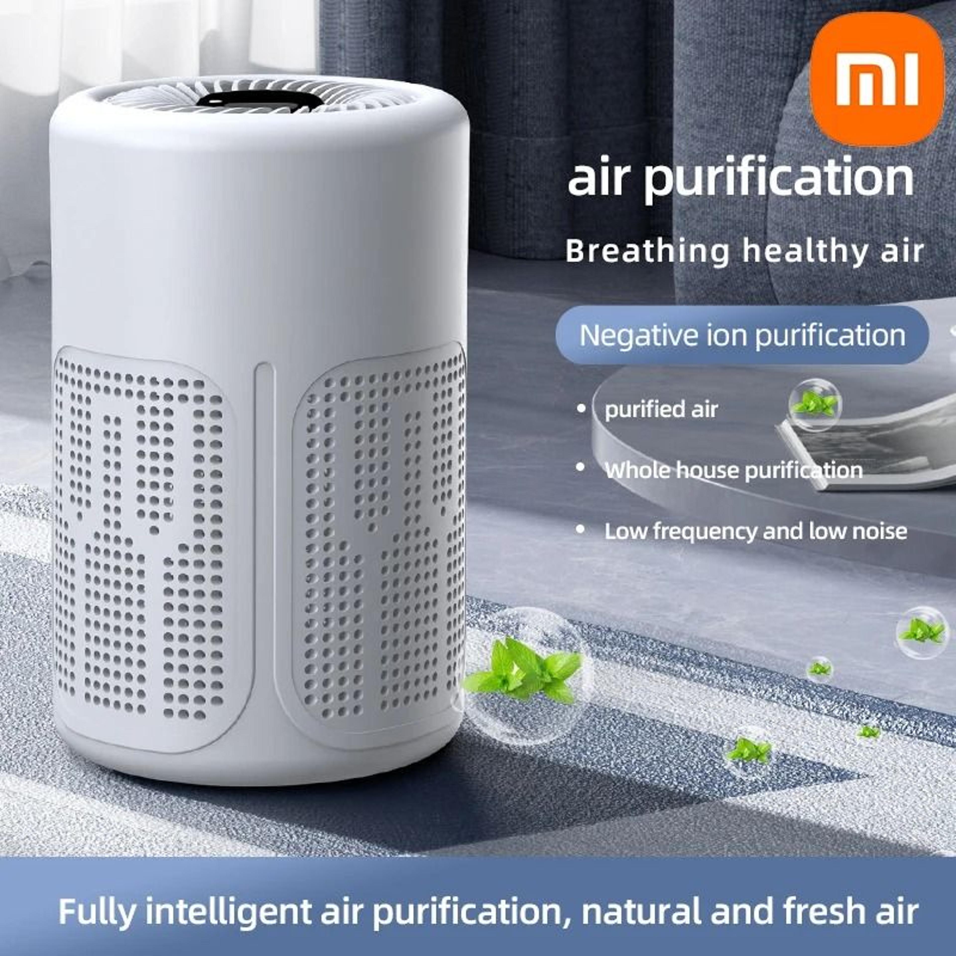 mini desktop air purifier with hepa filter and negative ion technology