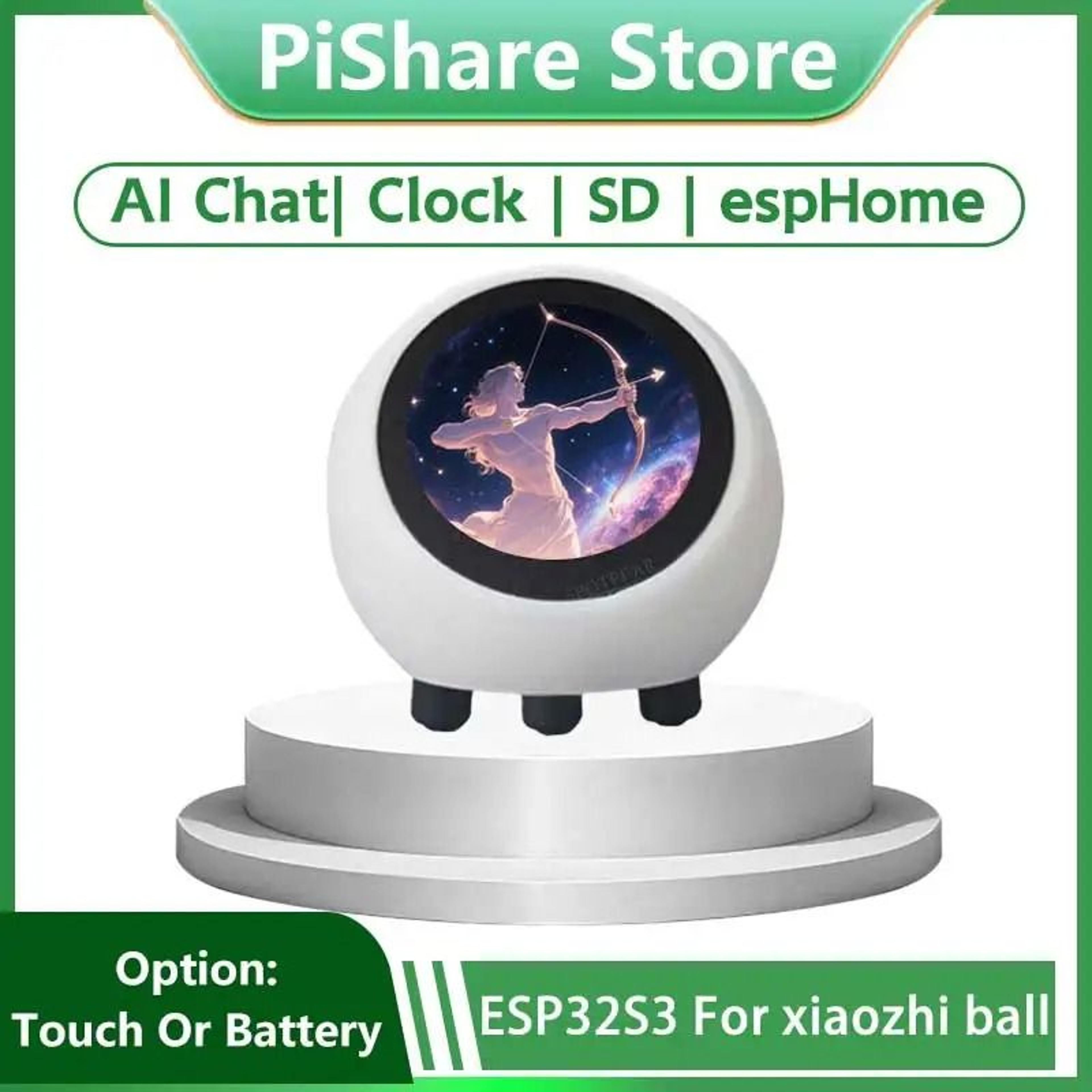 ai voice chat robot ball with lcd display and esp32-s3 wifi development board