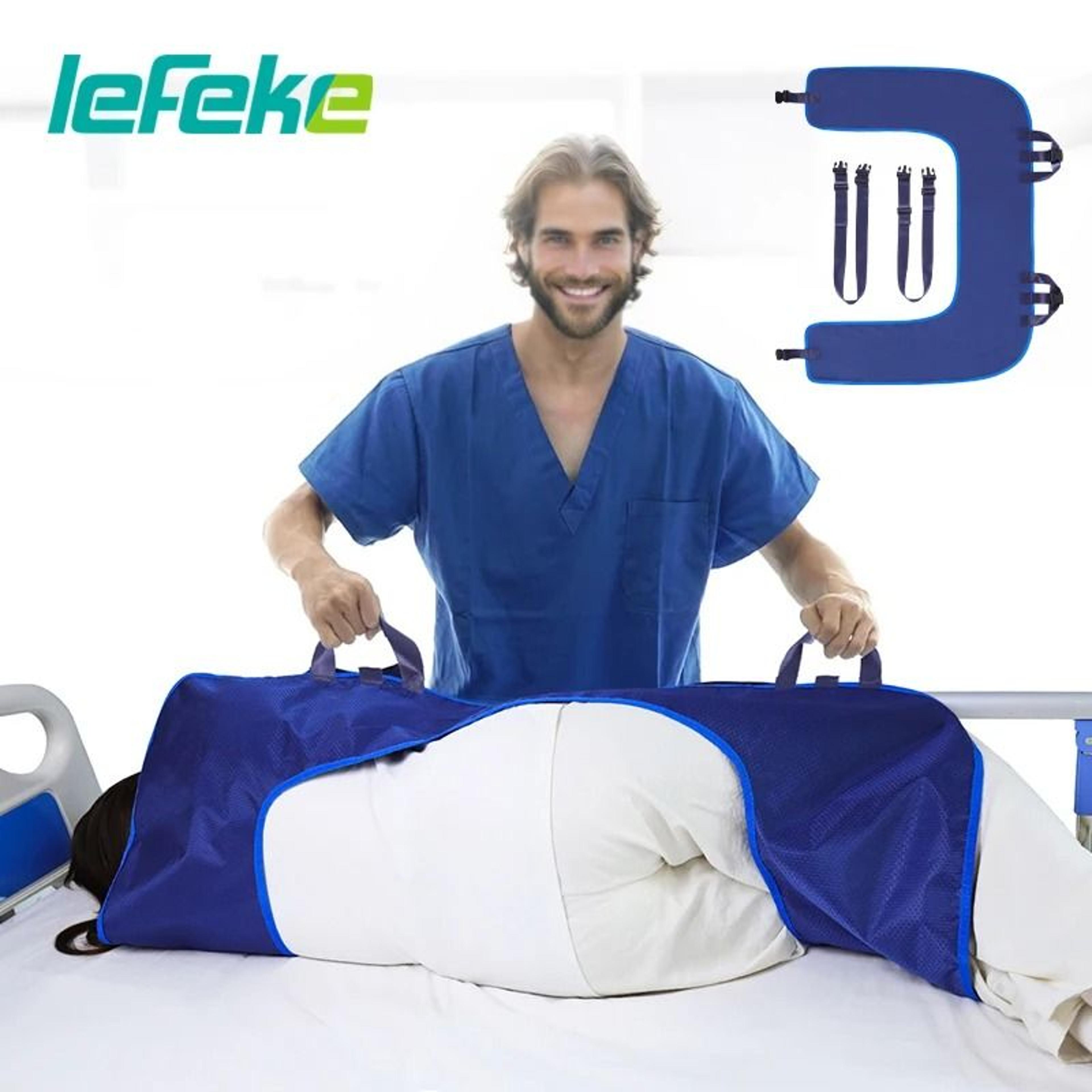 positioning bed pad with reinforced handles for elderly and patient care