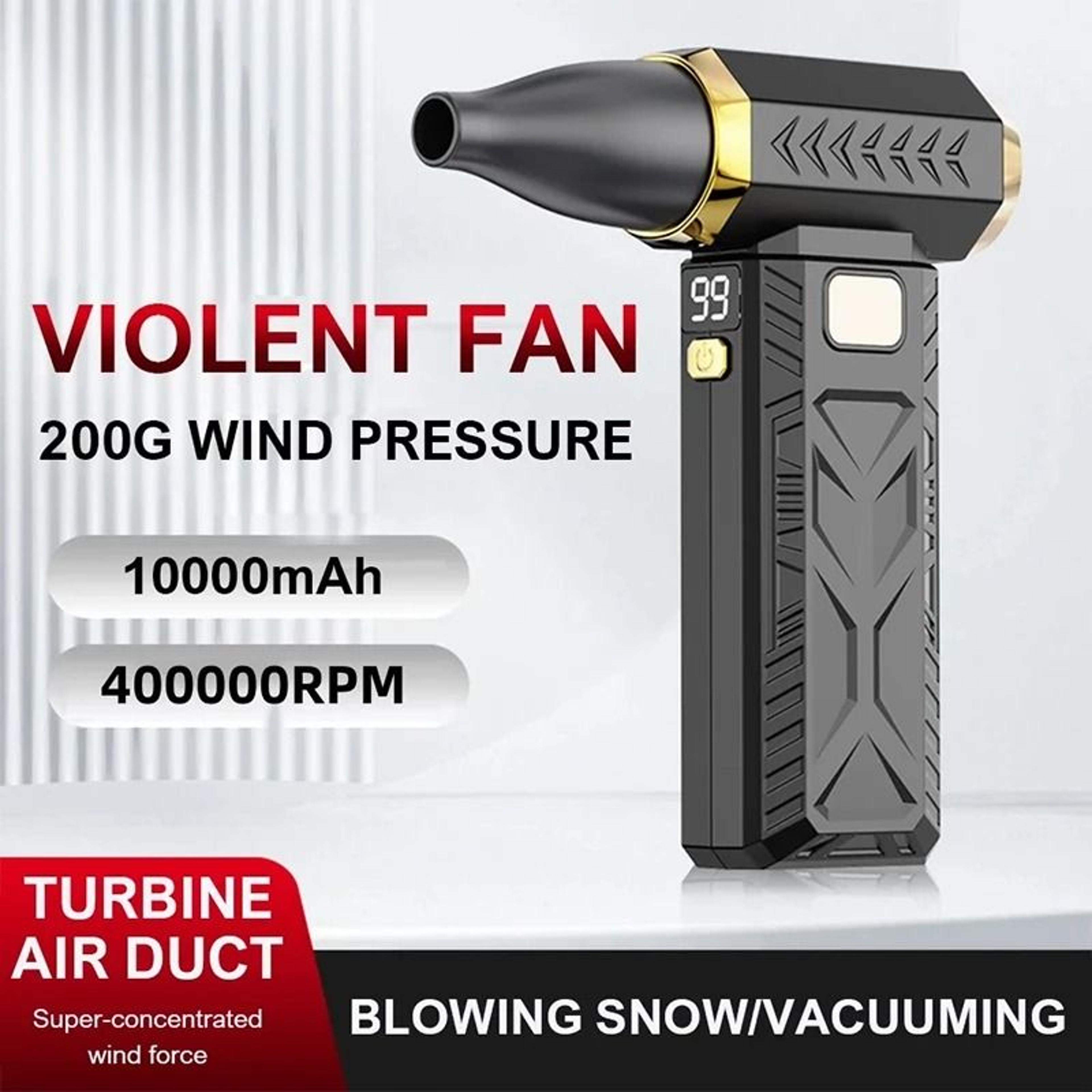 2 in 1 turbo air blower and vacuum cleaner with brushless motor and led display