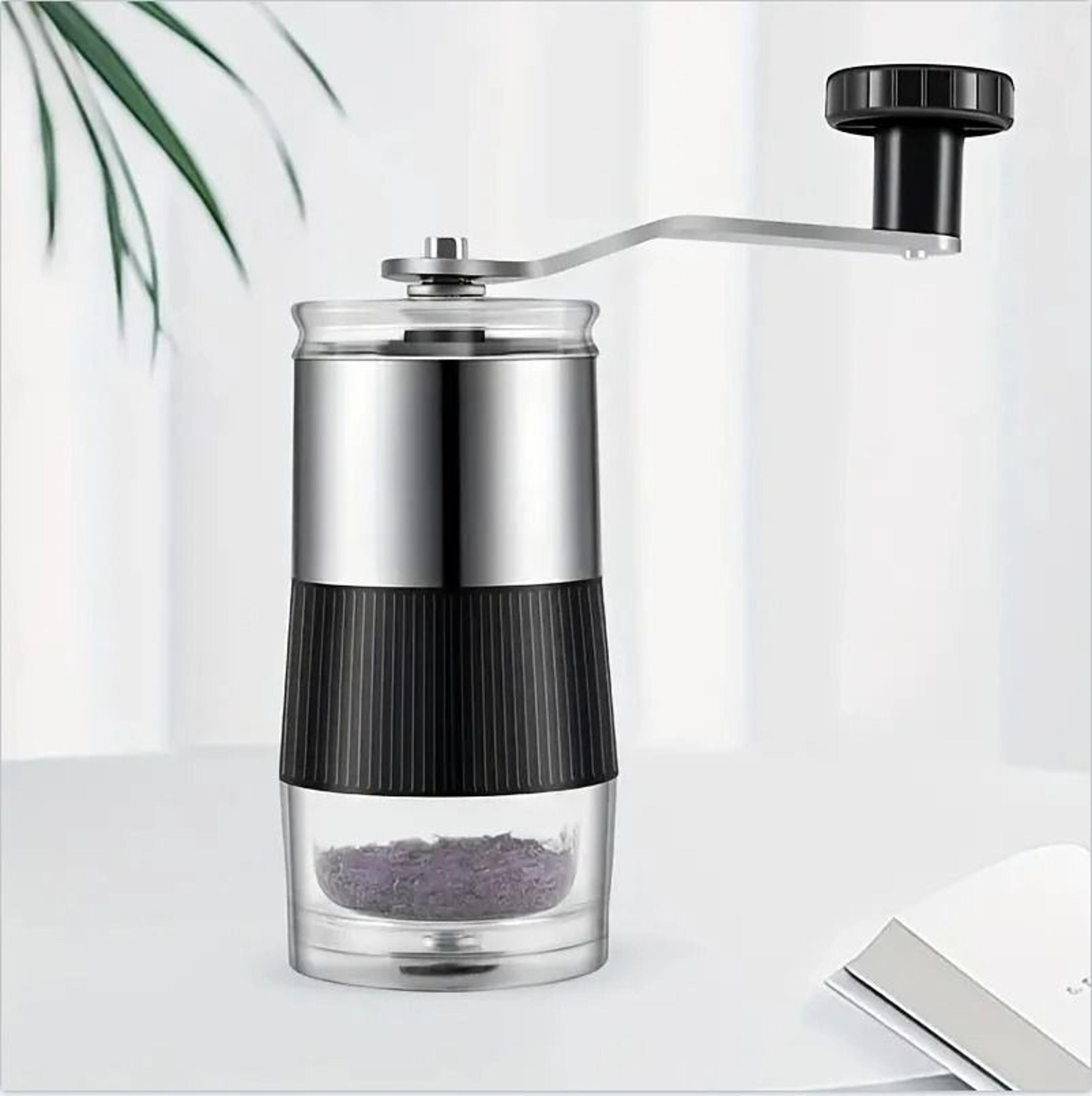 mini manual coffee grinder with stainless steel ceramic core portable hand crank